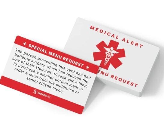 Smart Restaurant Eating with the Bariatric Menu Request Card