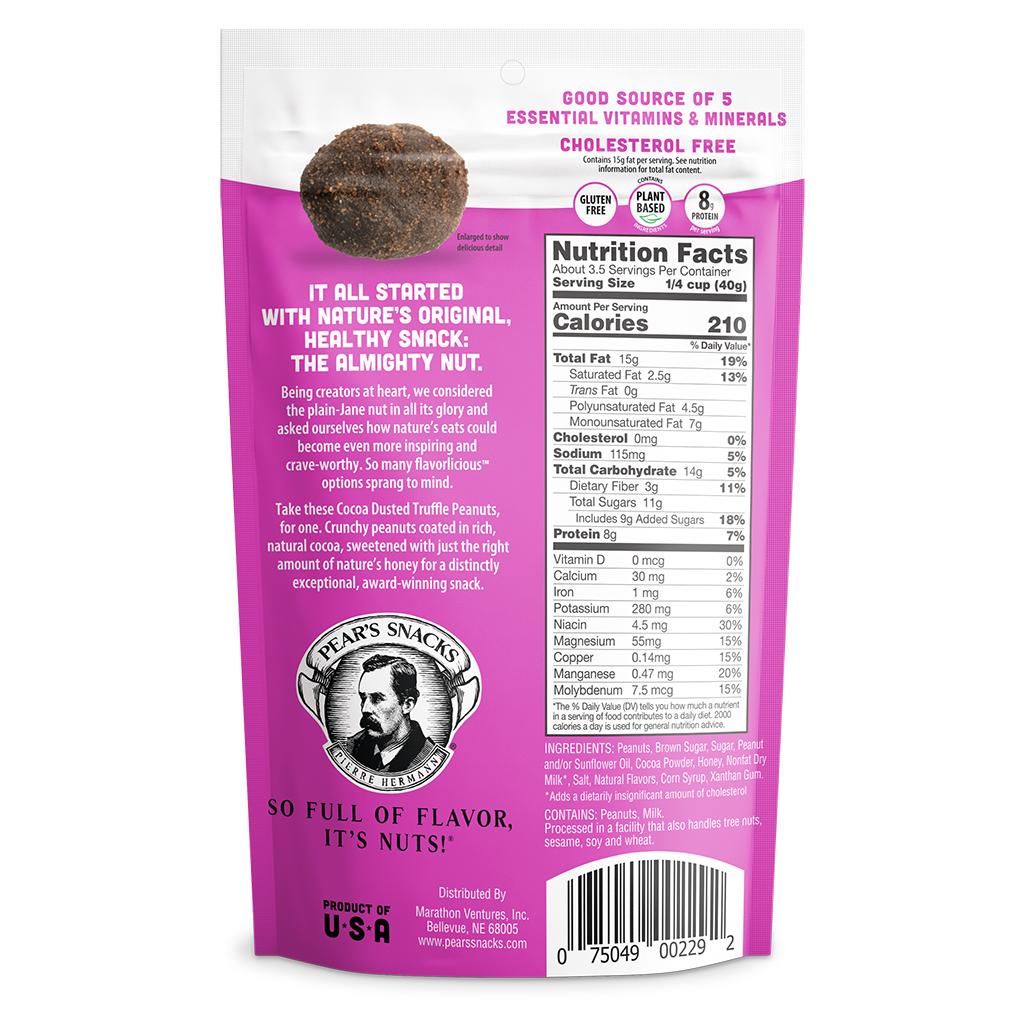 #Flavor_Cocoa Dusted Truffle Peanuts, 5oz #Size_One Pack