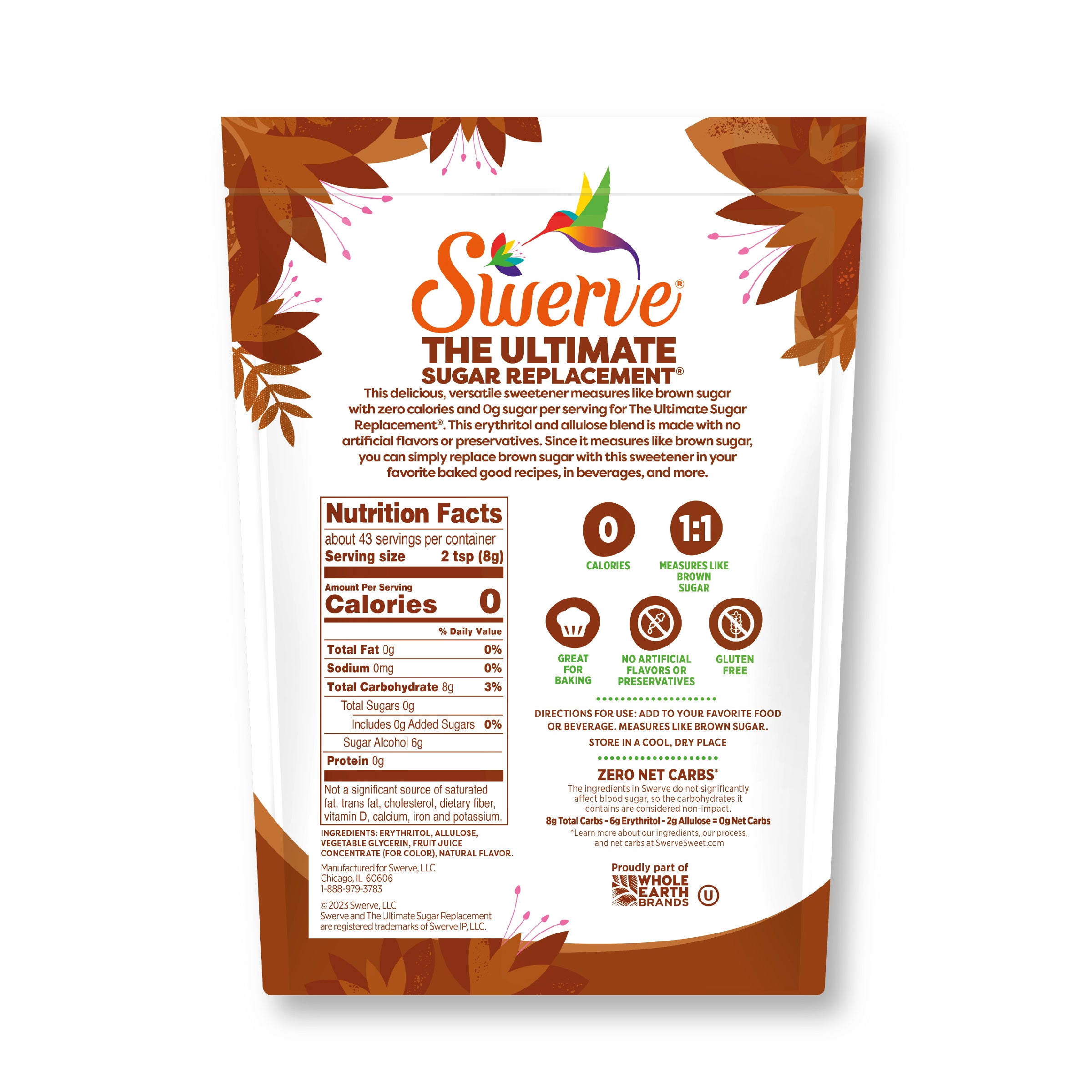Swerve Brown Sugar Alternative 12 oz - High-quality Gluten Free by Swerve at BariatricPal Store