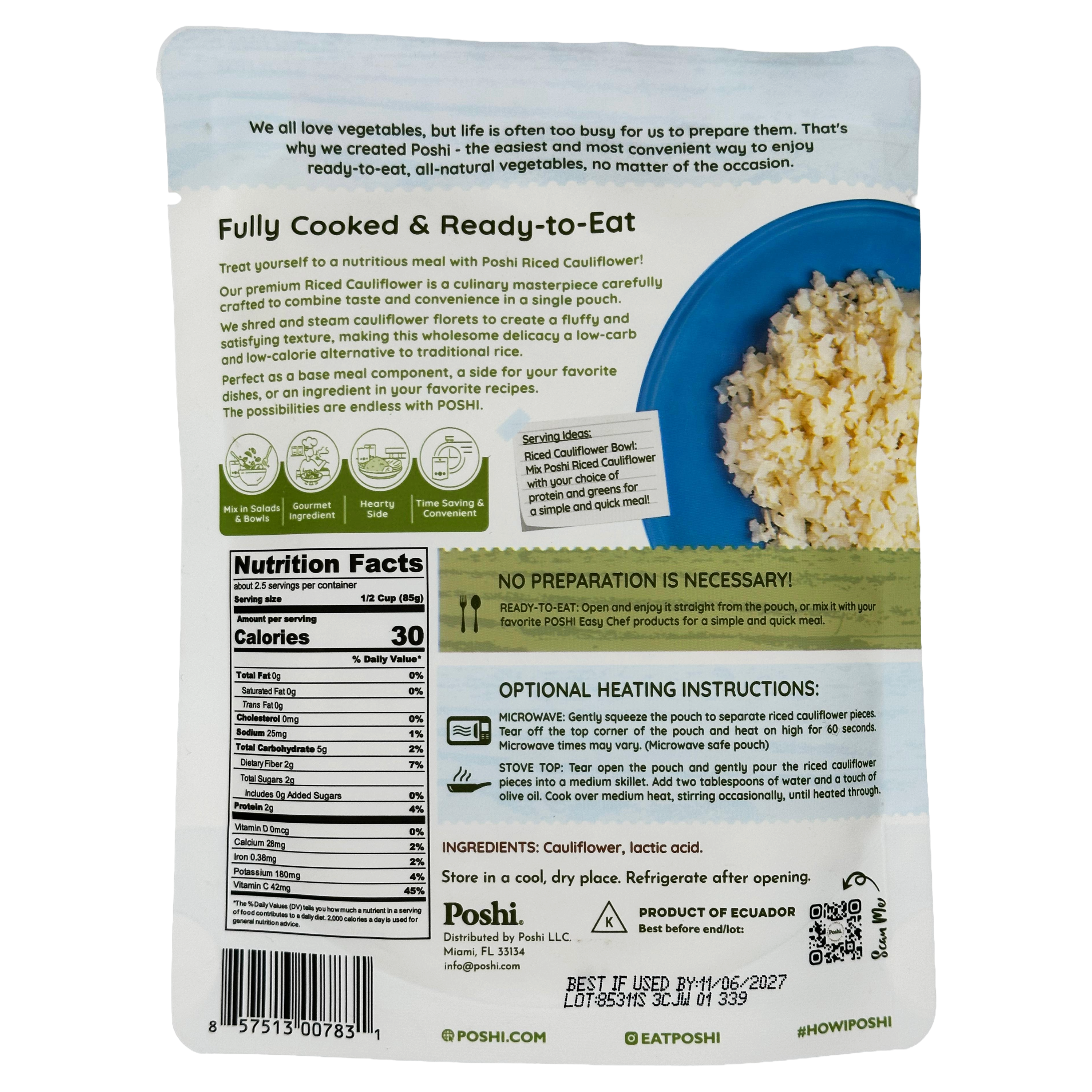 #Flavor_Steamed Riced Cauliflower, 7 oz