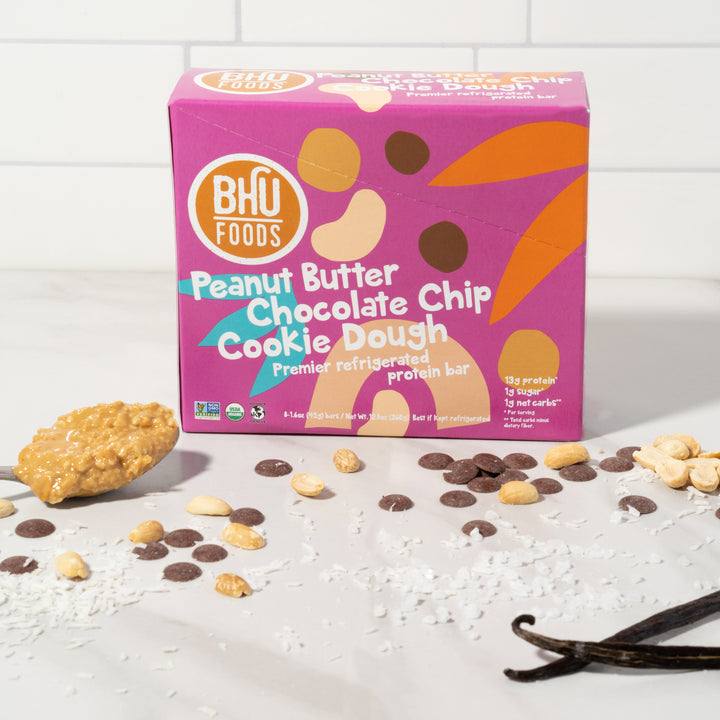 #Flavor_Peanut Butter Chocolate Chip Cookie Dough #Size_One Box (8 Bars)