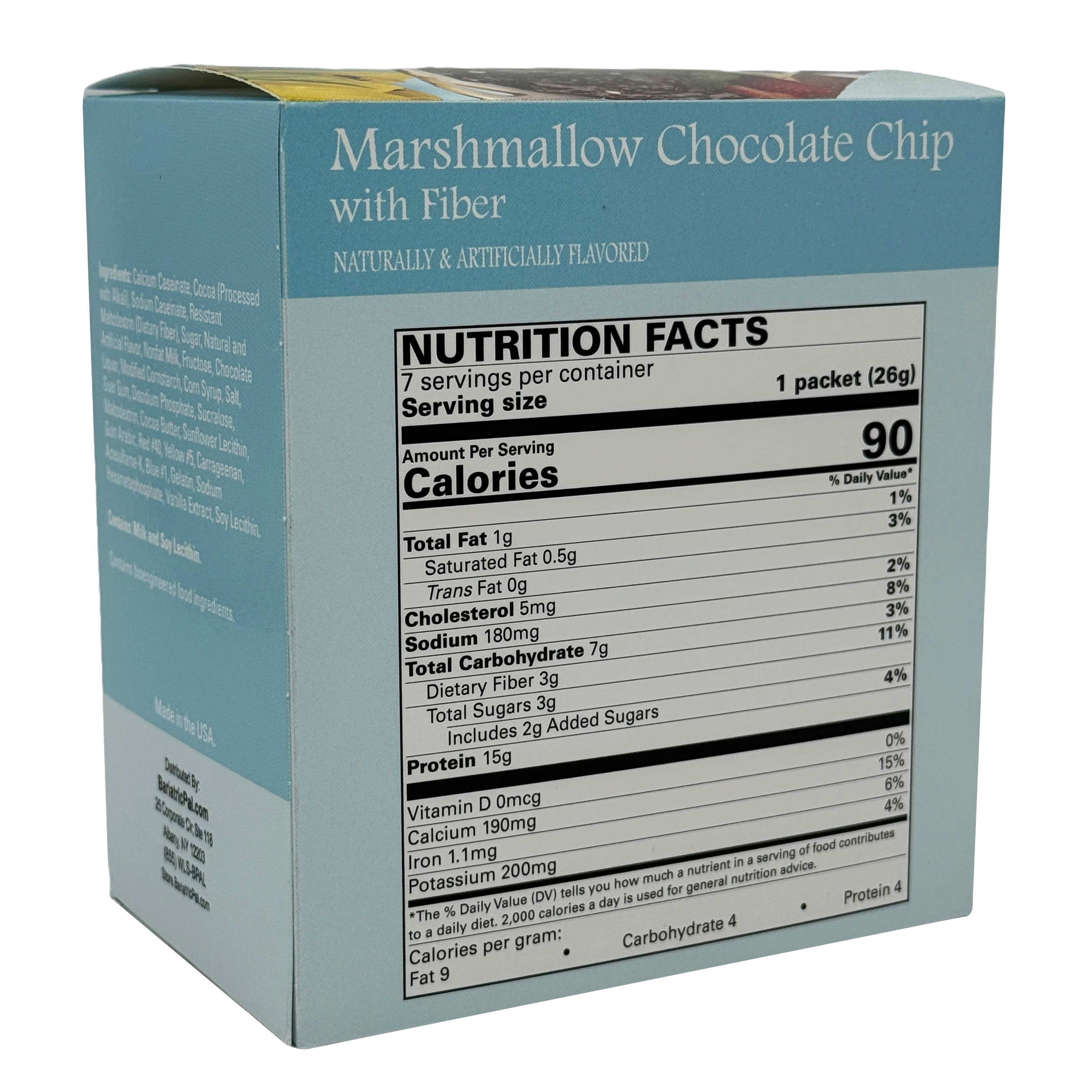 BariatricPal 15g Protein Pudding - Marshmallow Chocolate Chip with Fiber