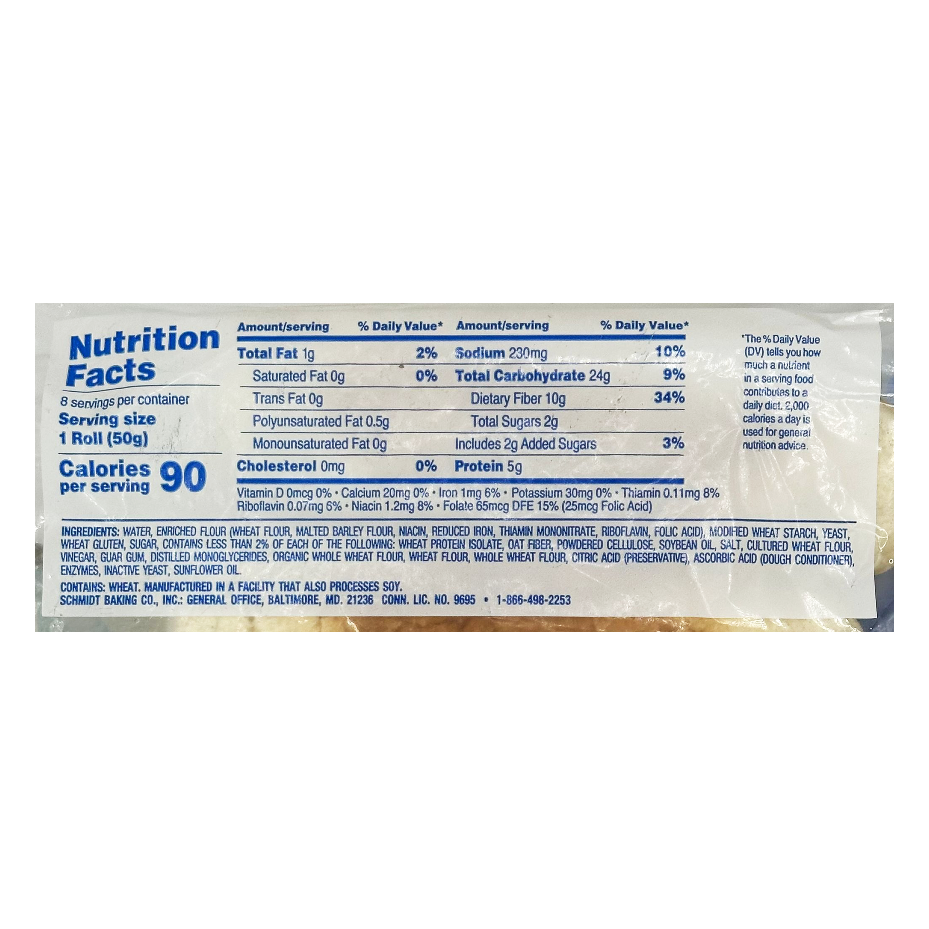 A nutrition facts label displays detailed information about a food product, including serving size, calories, and nutrient content, set against a plain black background.