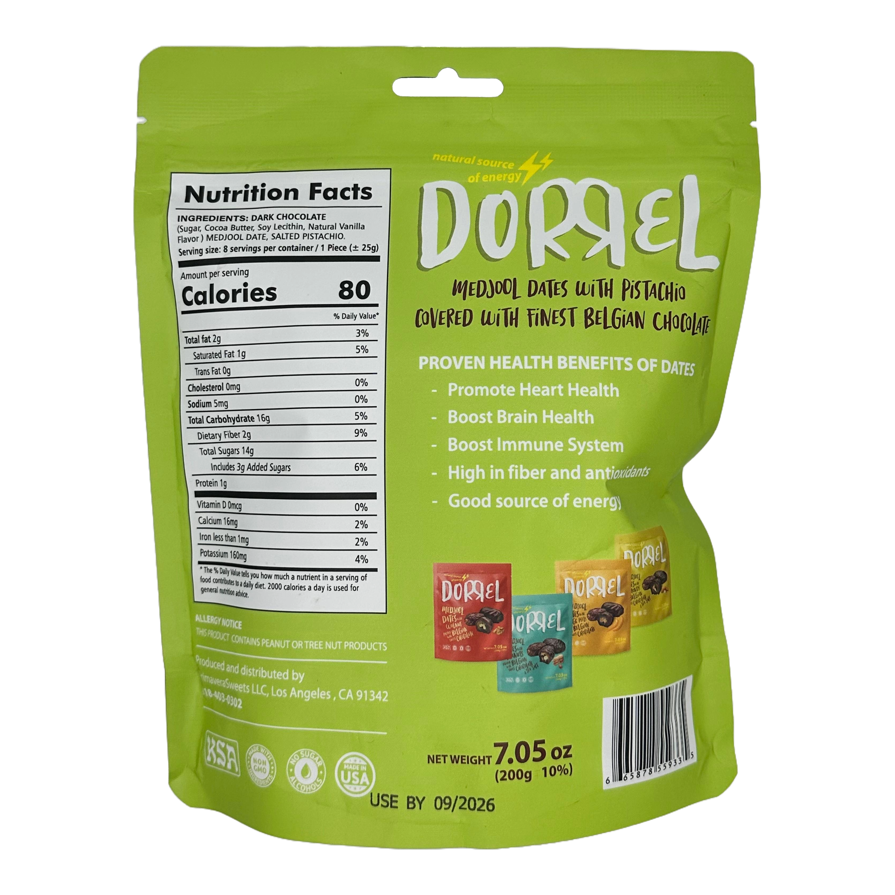 #Flavor_Chocolate Date Pistachio, 7.05 oz