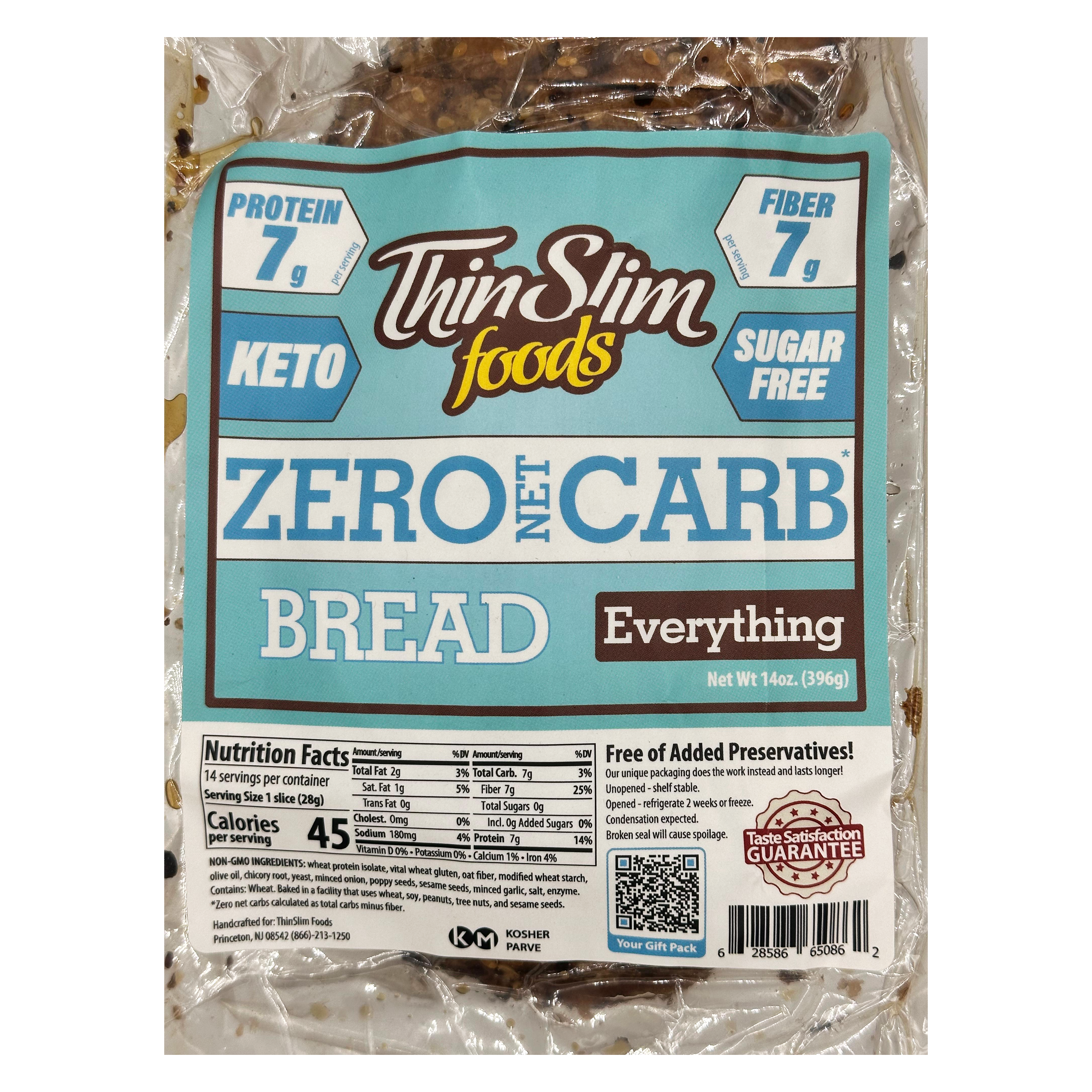 ThinSlim Foods Zero Carb Protein Bread - Everything