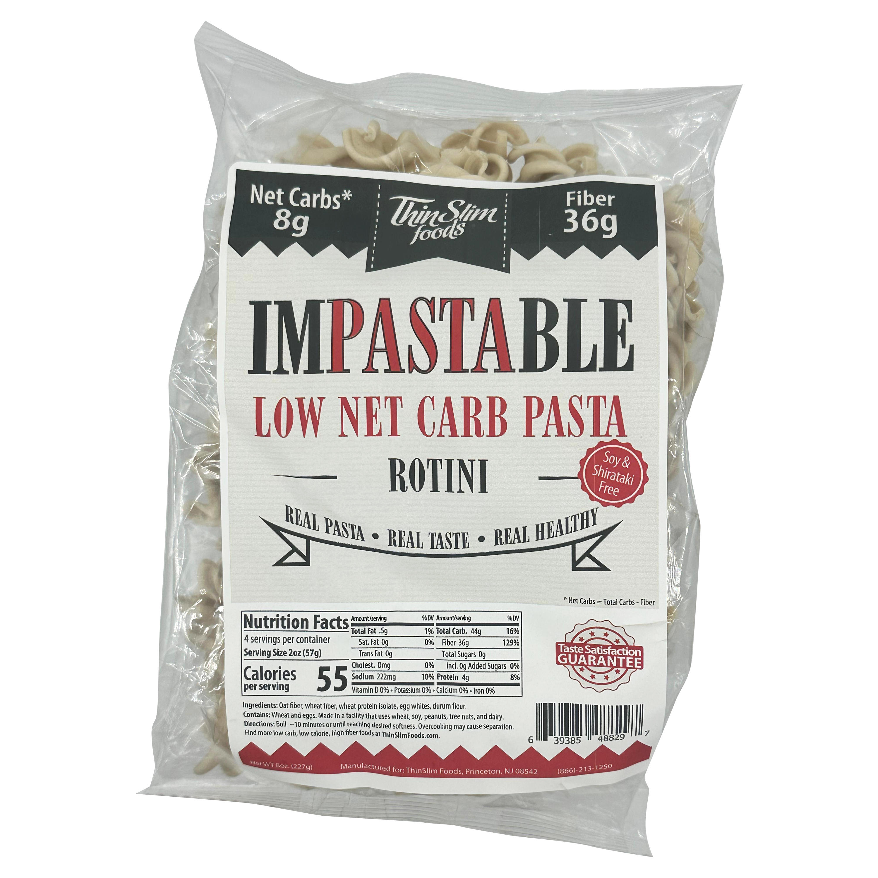 ThinSlim Foods Low Carb Impastable Pasta - Rotini