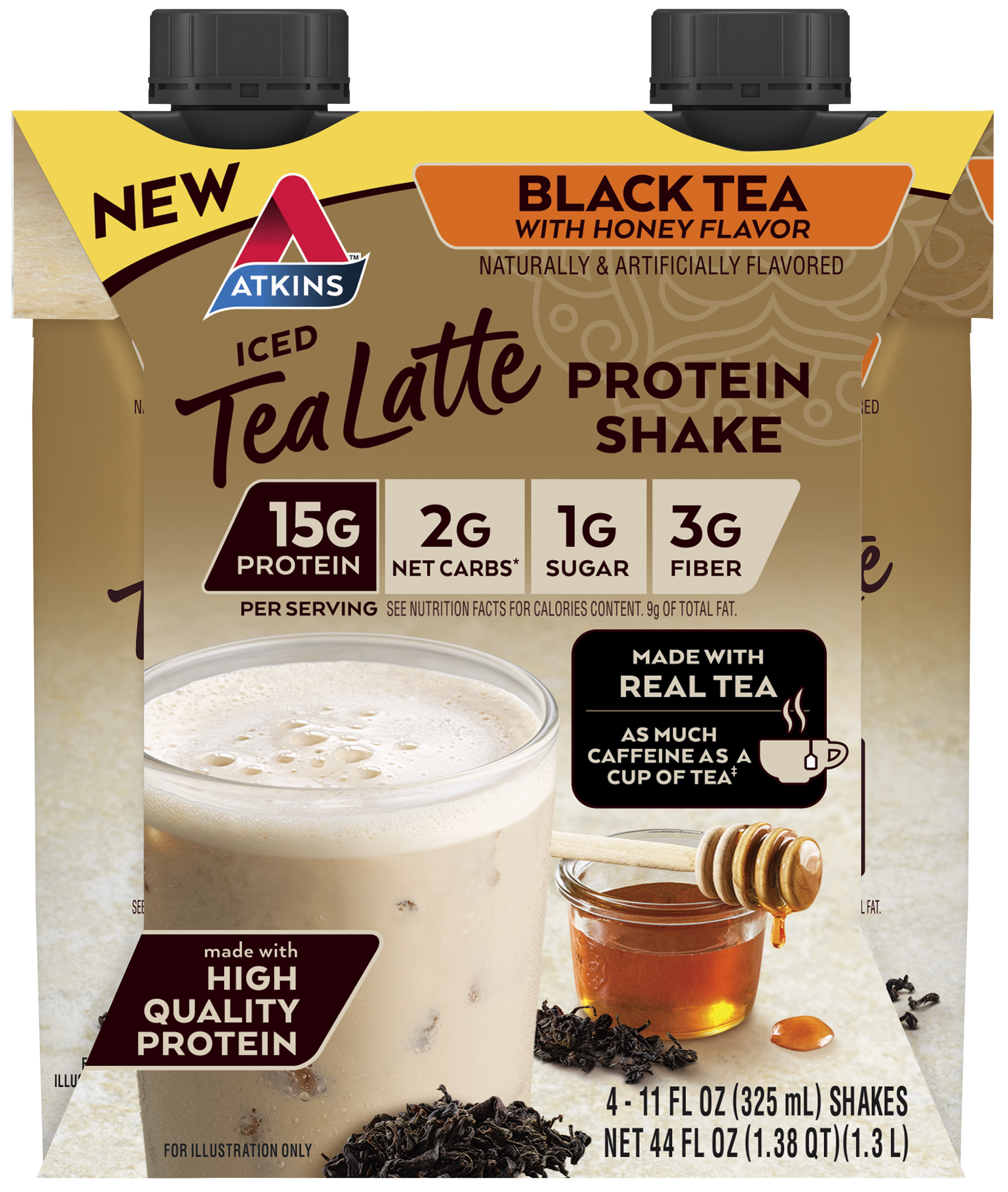 #Flavor_Black Tea Honey Latte, 11 oz #Size_4 pack