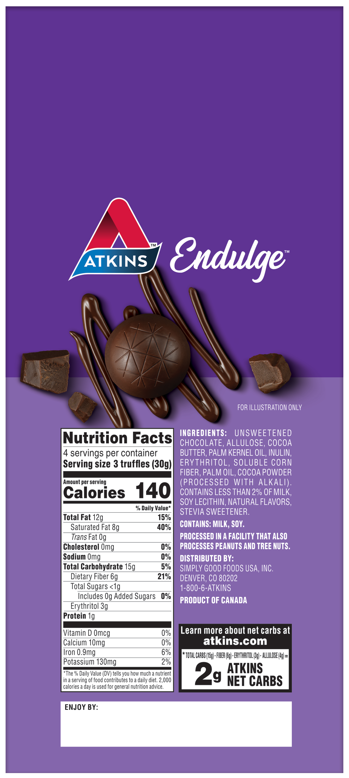 #Flavor_Dark Chocolate Truffles, 4 packs
