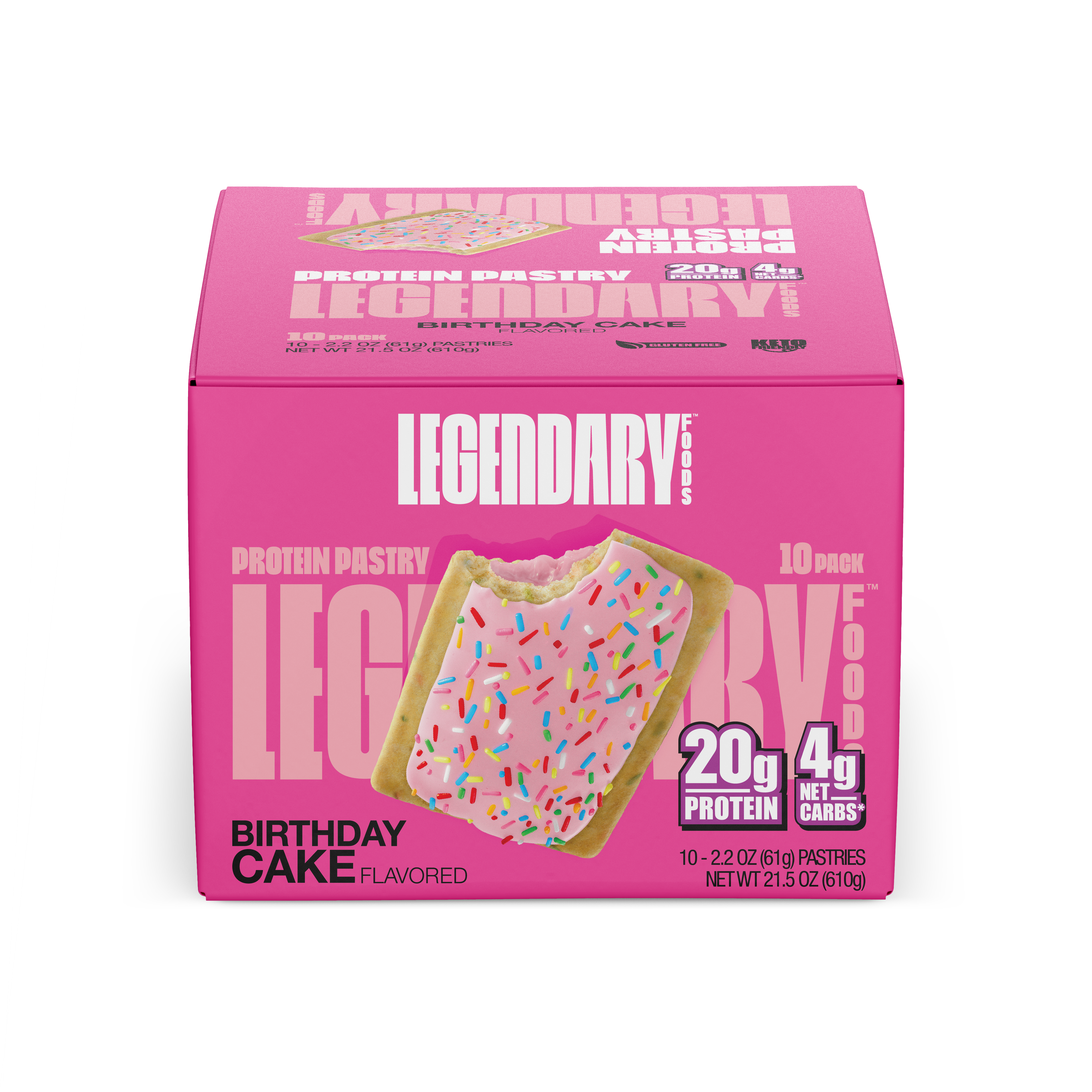 "Cake Style" Low-Carb Protein Pastry by Legendary Foods - Birthday Cake - High-quality Cakes & Cookies by Legendary Foods at BariatricPal Store