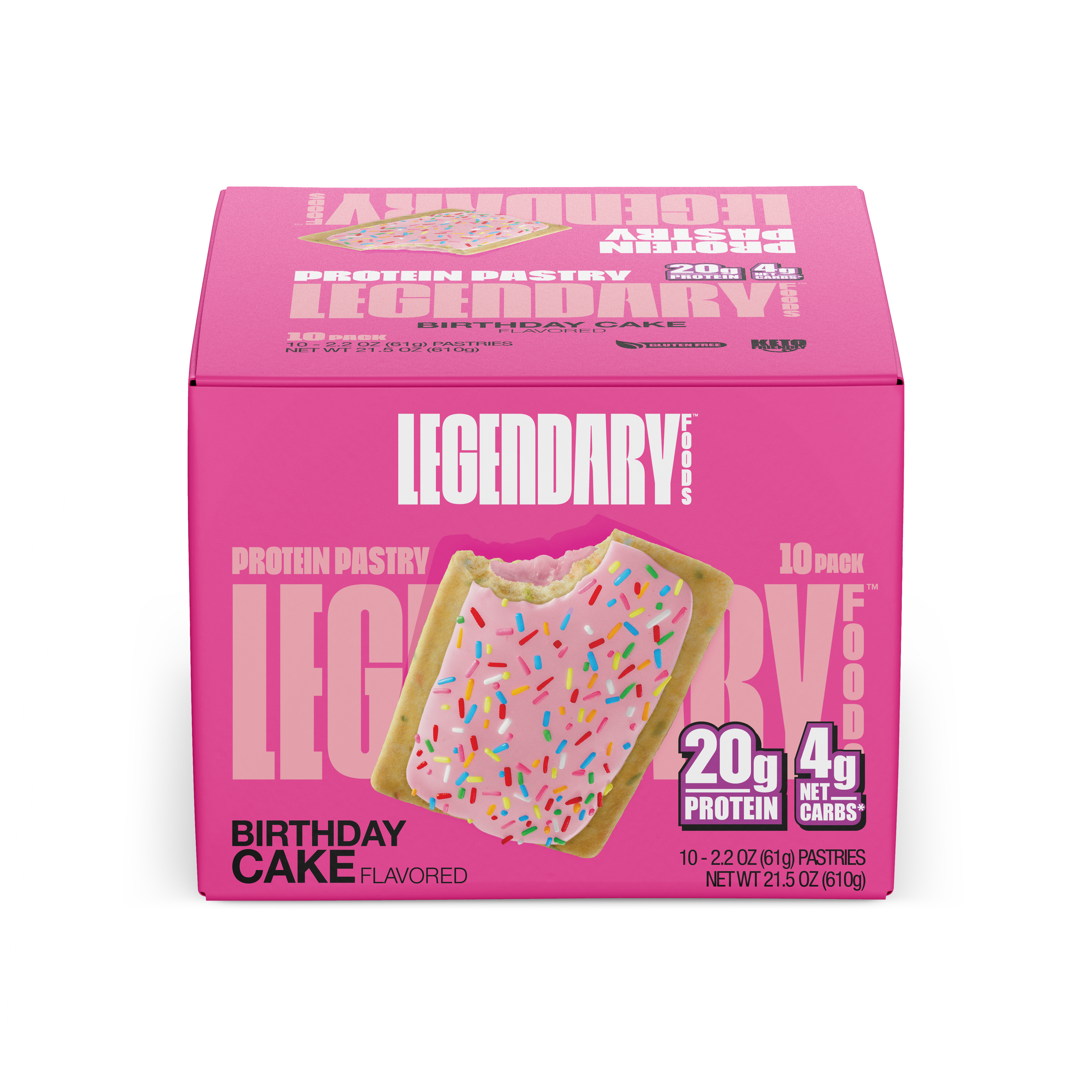 "Cake Style" Low-Carb Protein Pastry by Legendary Foods - Birthday Cake