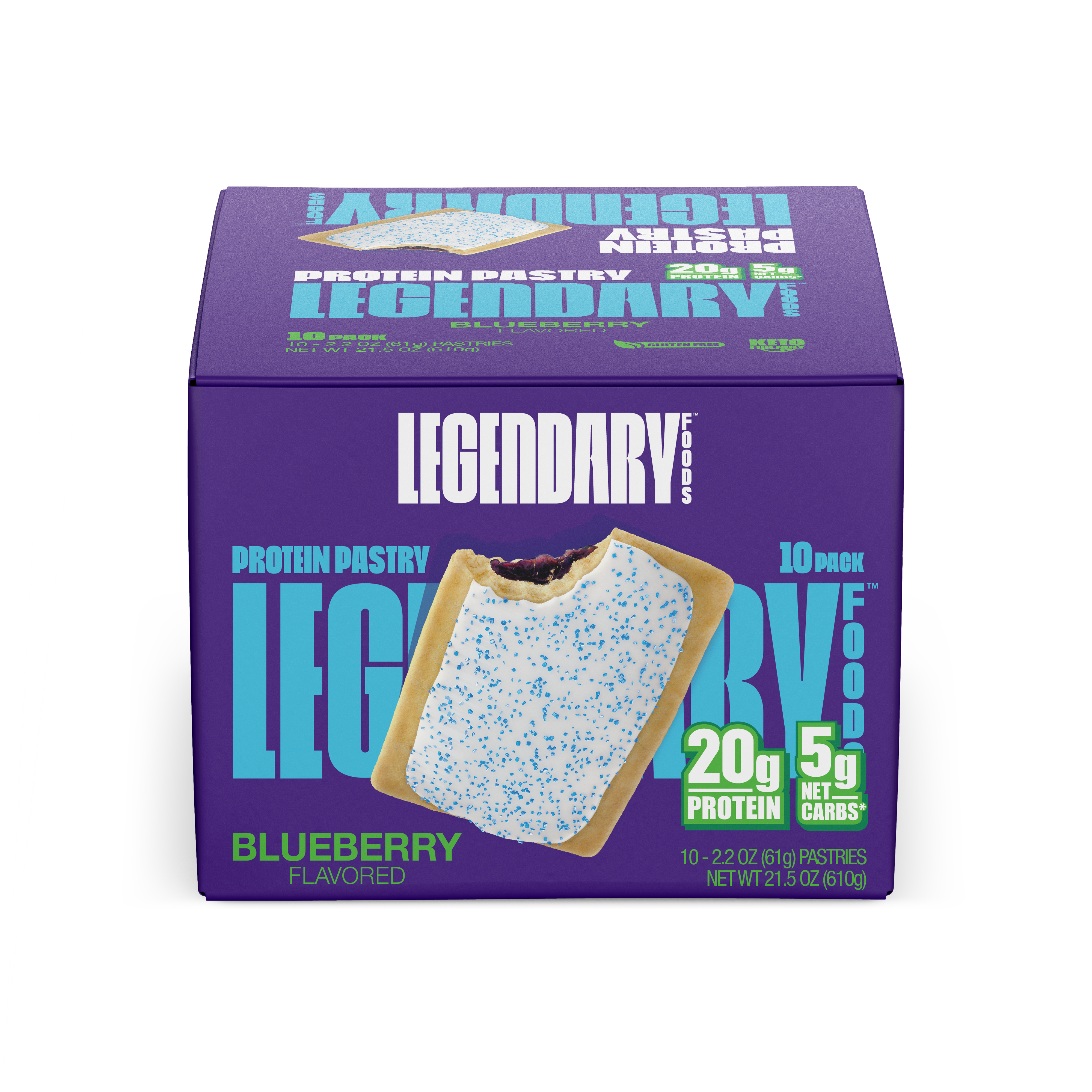 "Cake Style" Low-Carb Protein Pastry by Legendary Foods - Blueberry - High-quality Cakes & Cookies by Legendary Foods at BariatricPal Store
