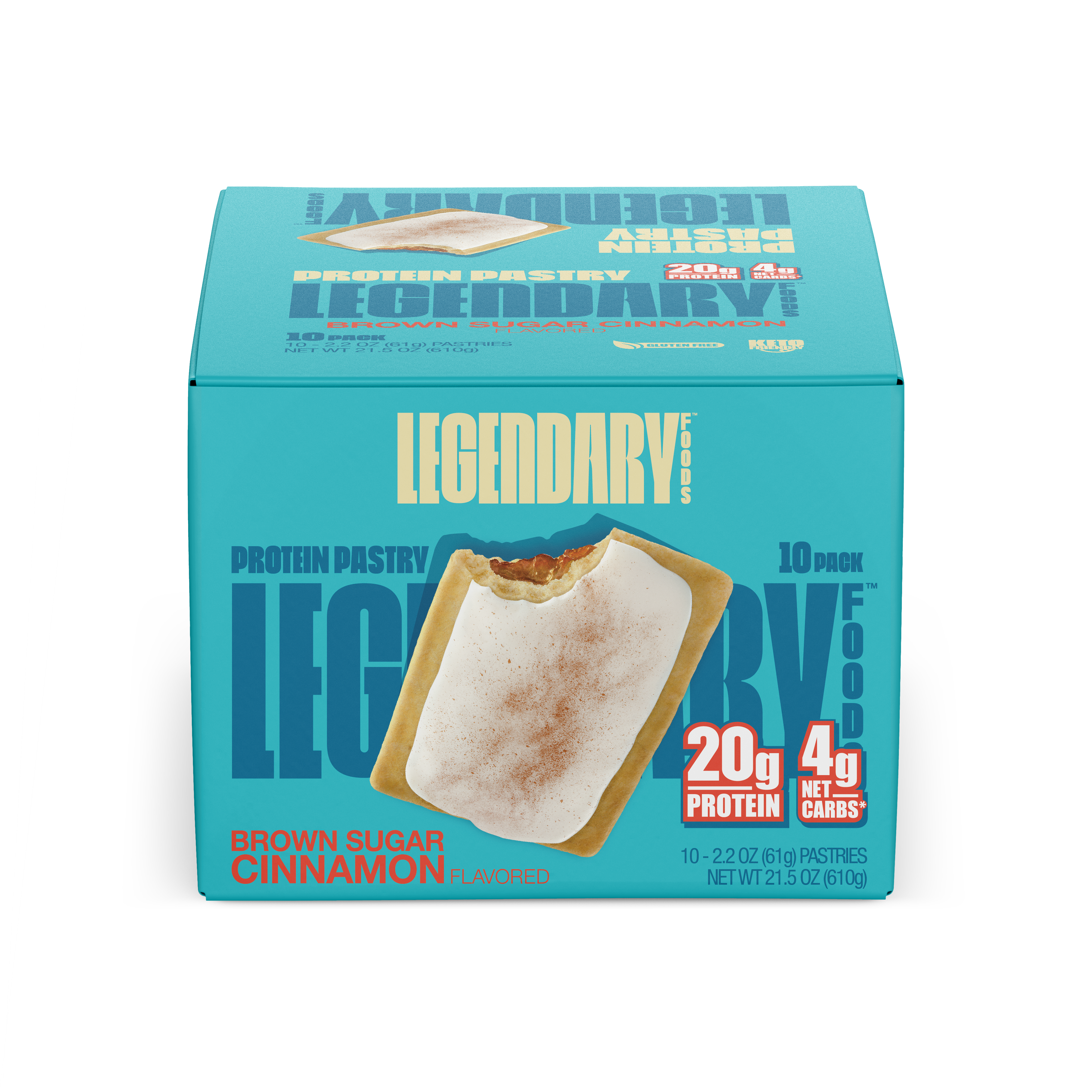 "Cake Style" Low-Carb Protein Pastry by Legendary Foods - Brown Sugar Cinnamon - High-quality Cakes & Cookies by Legendary Foods at BariatricPal Store