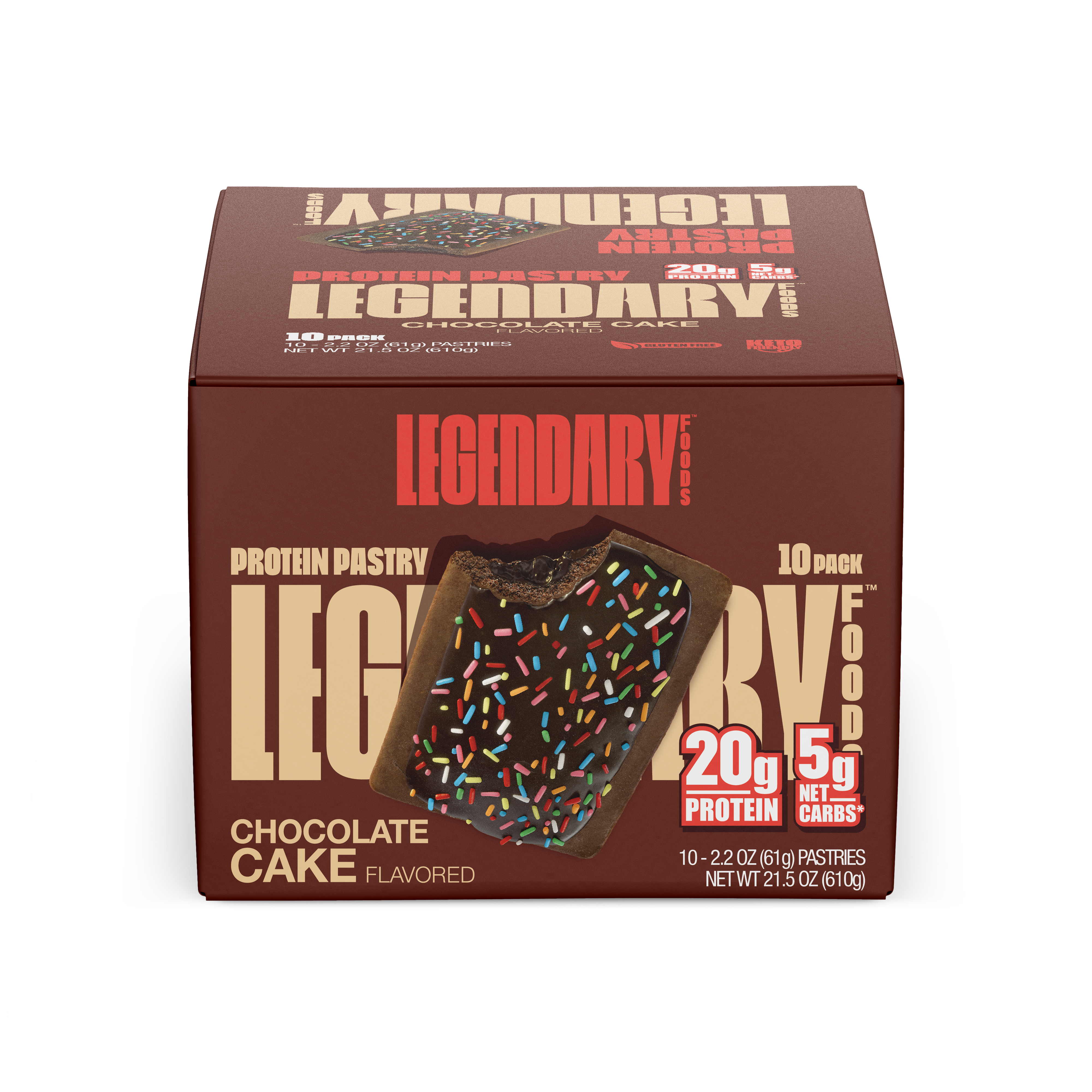 "Cake Style" Low-Carb Protein Pastry by Legendary Foods - Chocolate Cake - High-quality Cakes & Cookies by Legendary Foods at BariatricPal Store