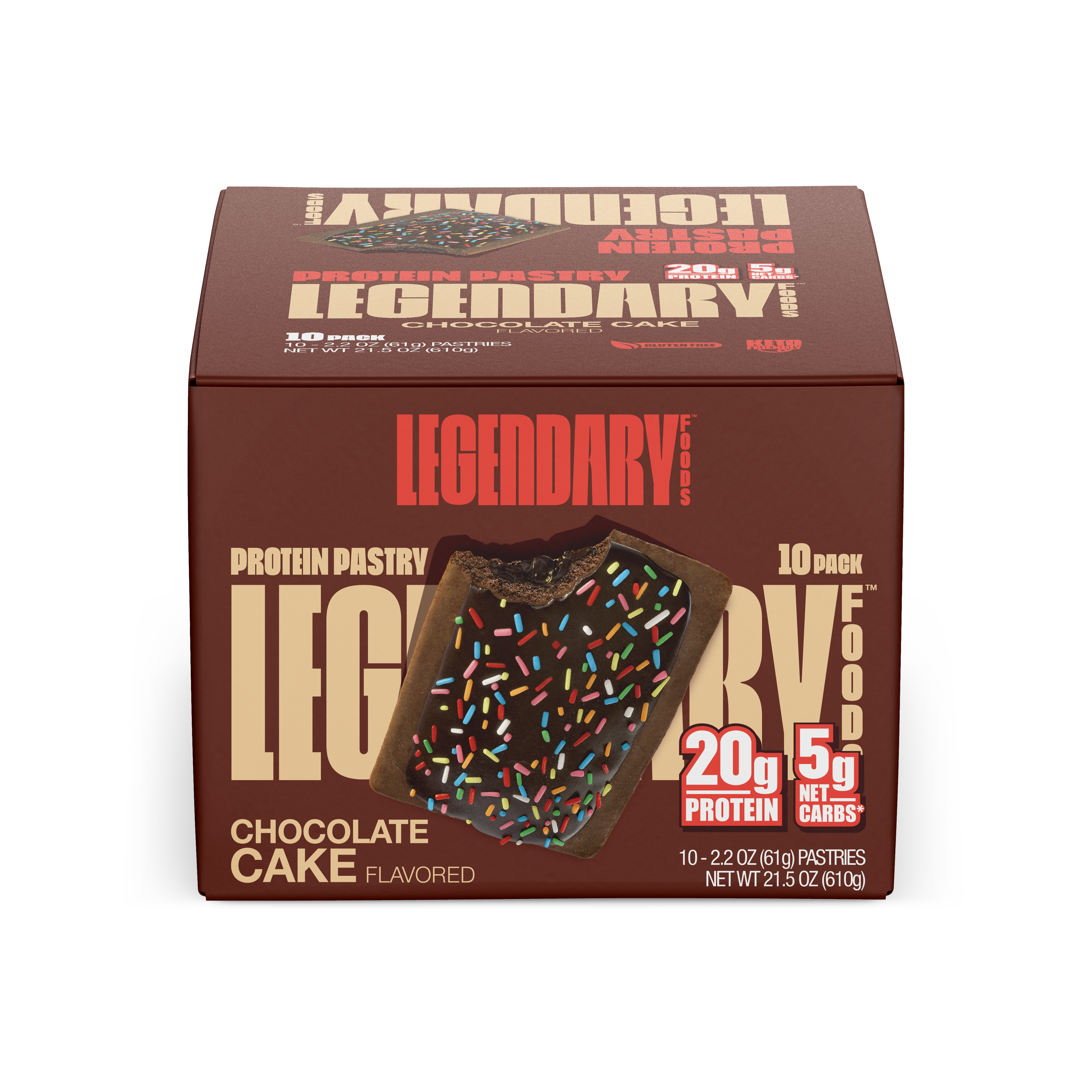 "Cake Style" Low-Carb Protein Pastry by Legendary Foods - Chocolate Cake