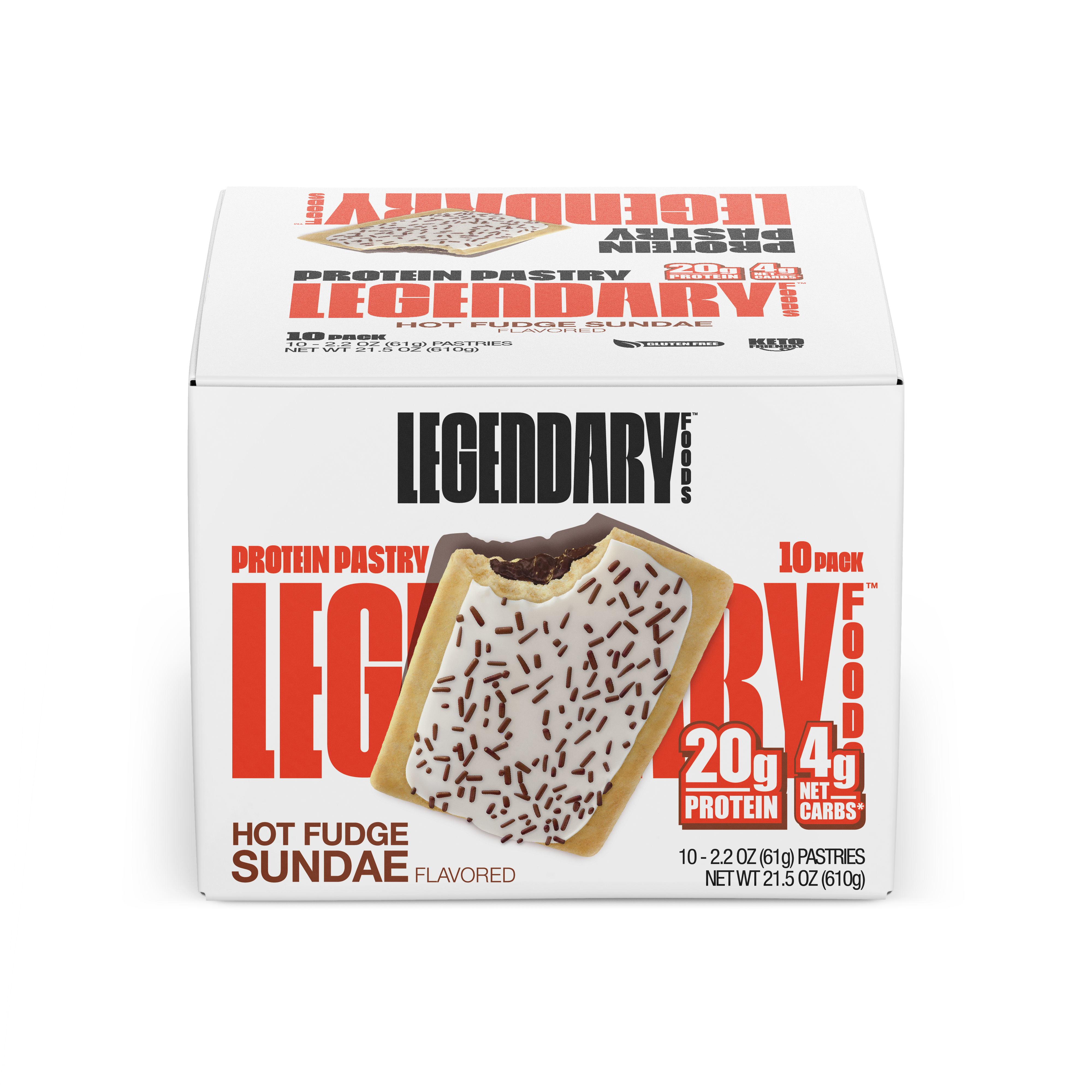 "Cake Style" Low-Carb Protein Pastry by Legendary Foods - Hot Fudge Sundae - High-quality Cakes & Cookies by Legendary Foods at BariatricPal Store