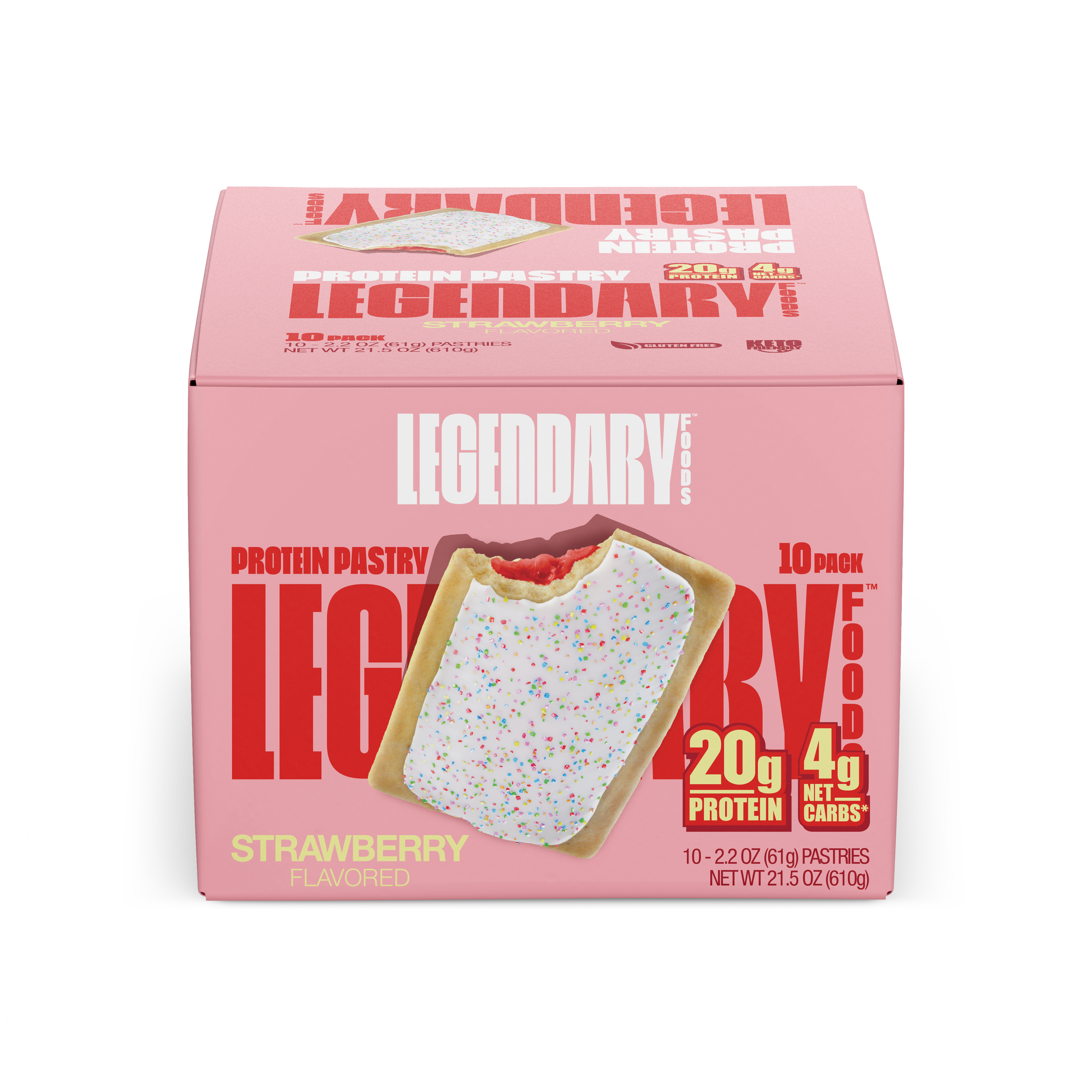 "Cake Style" Low-Carb Protein Pastry by Legendary Foods - Strawberry - High-quality Cakes & Cookies by Legendary Foods at BariatricPal Store