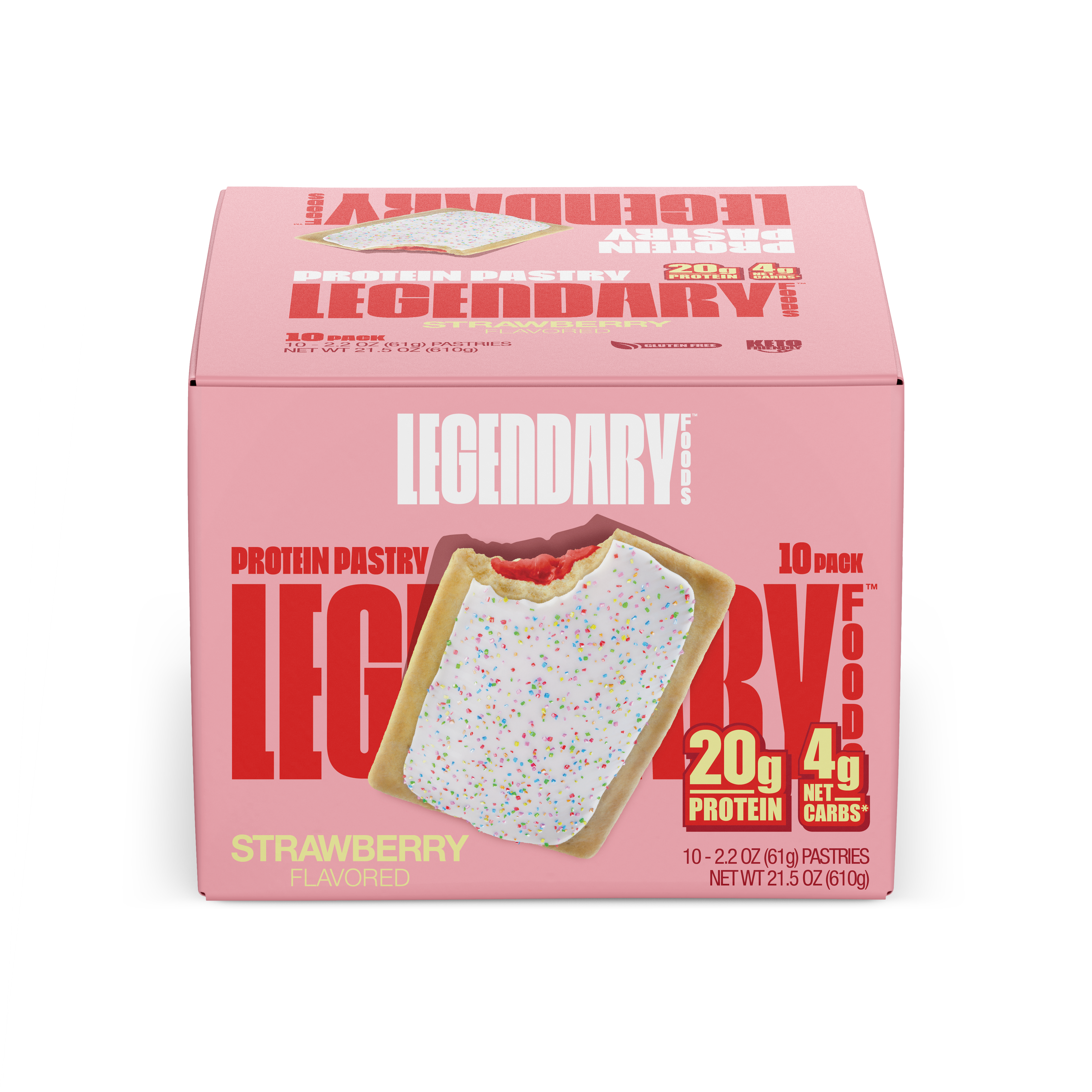 "Cake Style" Low-Carb Protein Pastry by Legendary Foods - Strawberry