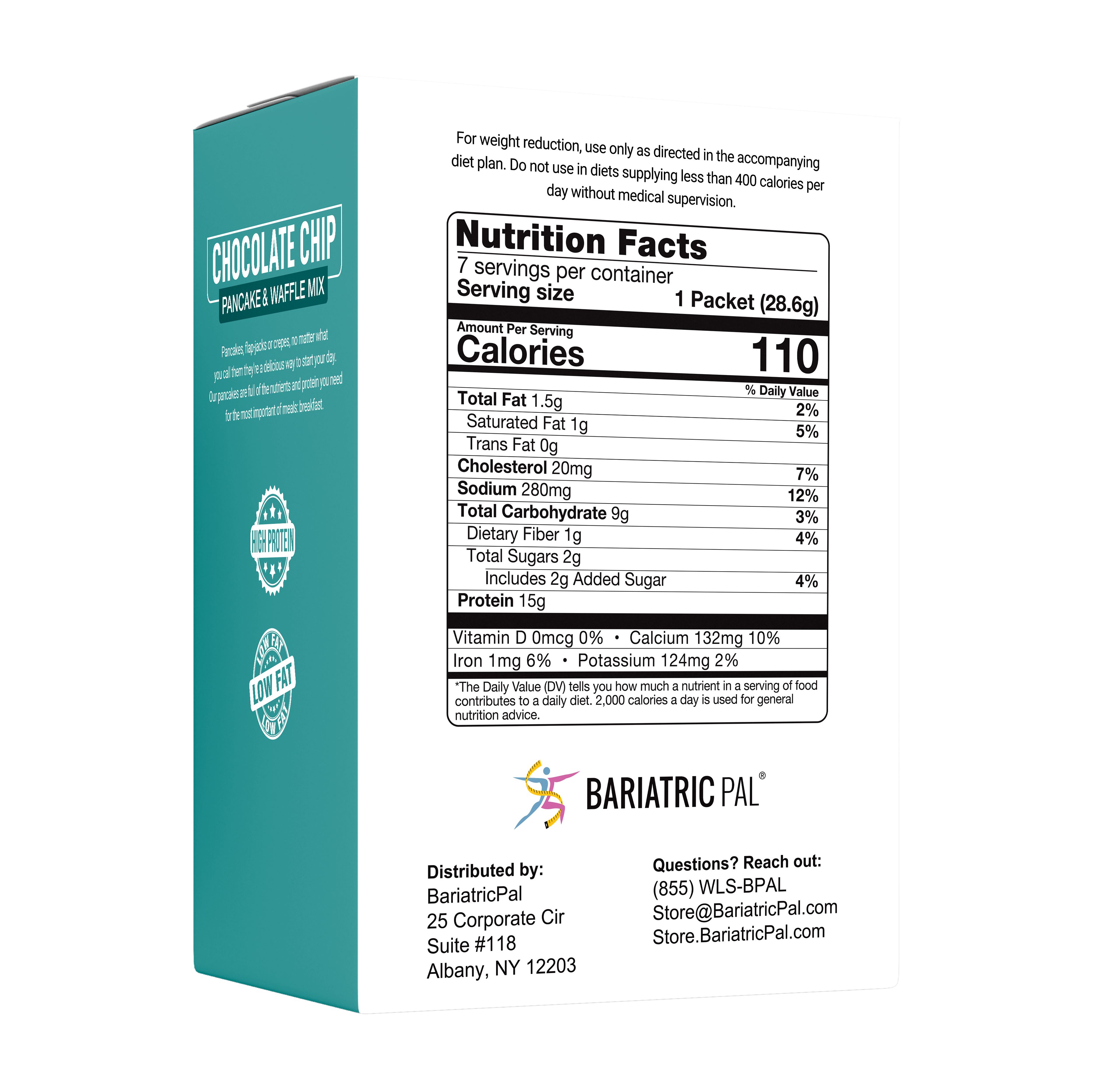 BariatricPal Hot Protein Breakfast - Chocolate Chip Pancake Mix - High-quality Pancake Mix by BariatricPal at BariatricPal Store