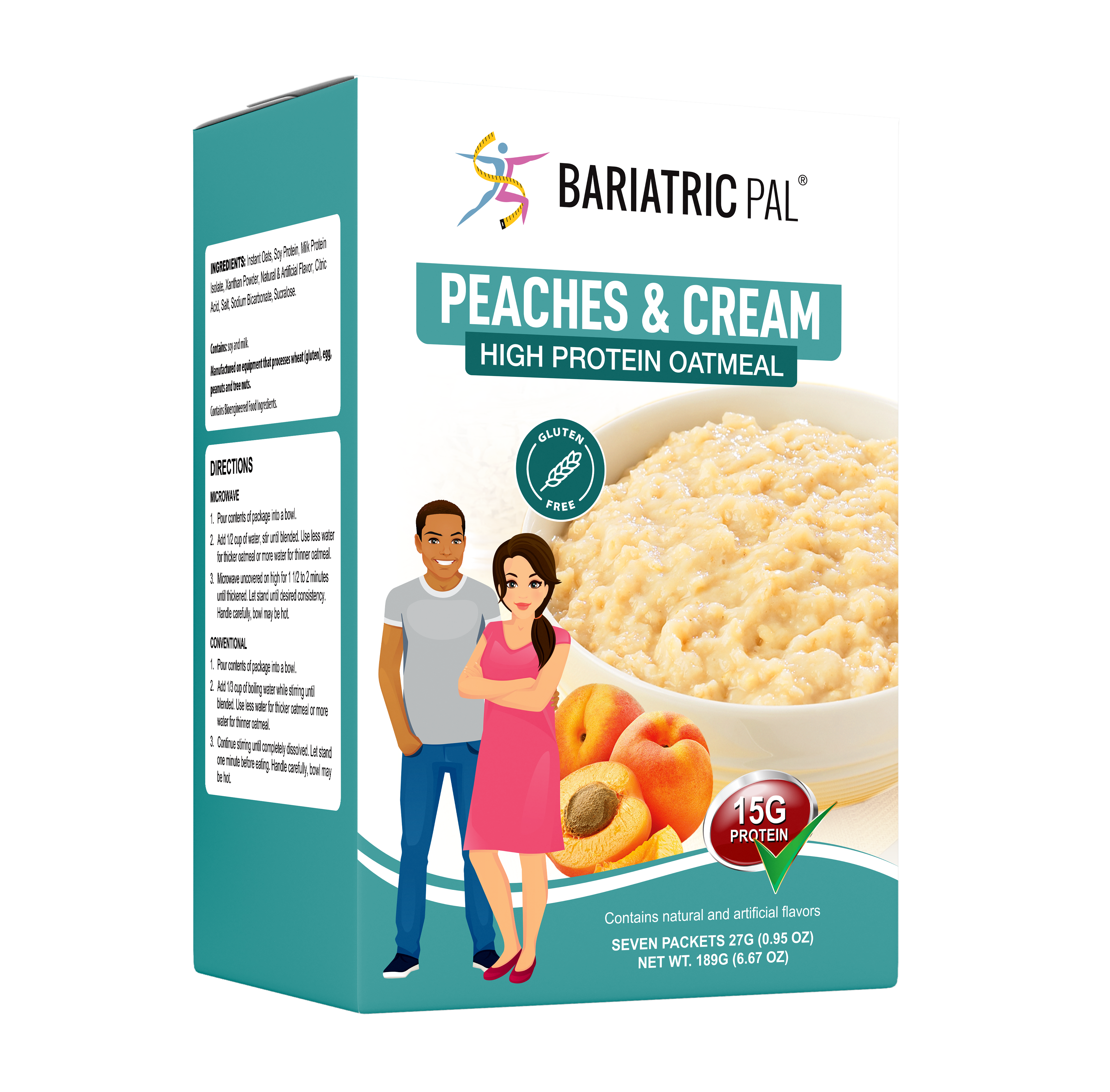 BariatricPal Hot Protein Breakfast - Peaches and Cream Oatmeal - High-quality Breakfast by BariatricPal at BariatricPal Store