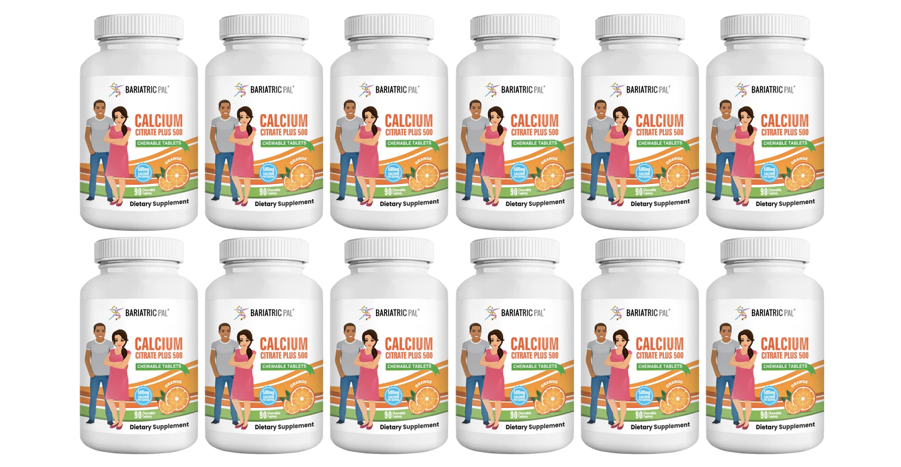 BariatricPal Calcium Citrate 500mg Chewable Tablets - Orange (Brand New!) - High-quality Calcium by BariatricPal at BariatricPal Store
