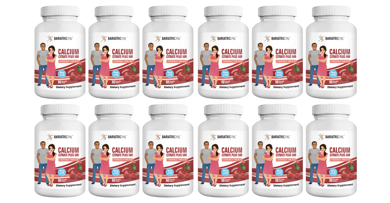 BariatricPal Calcium Citrate 500mg Chewable Tablets - Cherry (Brand New!) - High-quality Calcium by BariatricPal at BariatricPal Store