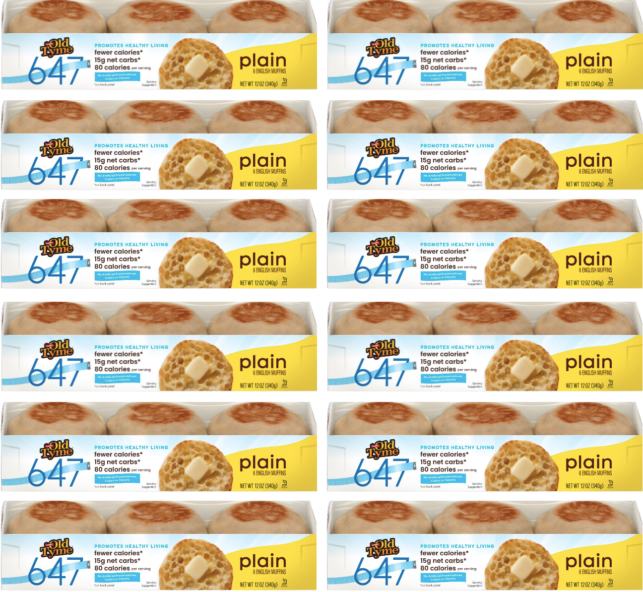 Schmidt / Old Tyme 647 English Muffins 6 muffins - High-quality Bread Products by Schmidt / Old Tyme at BariatricPal Store