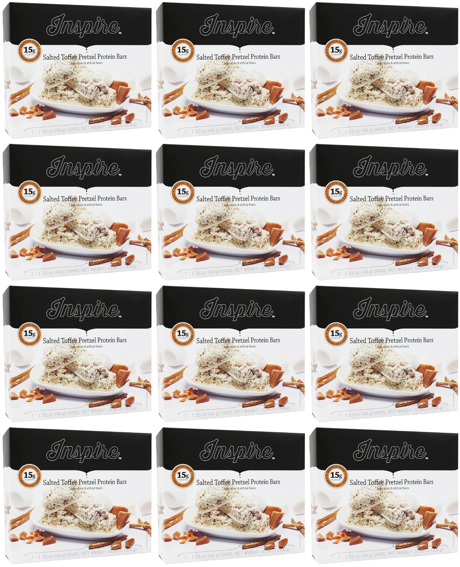 Inspire 15g Protein & Fiber Bars by Bariatric Eating - Salted Toffee Pretzel - High-quality Protein Bars by Bariatric Eating at BariatricPal Store