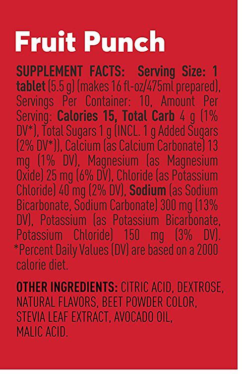 Nuun Sport Hydration & Electrolyte Replacement Tablets - Fruit Punch