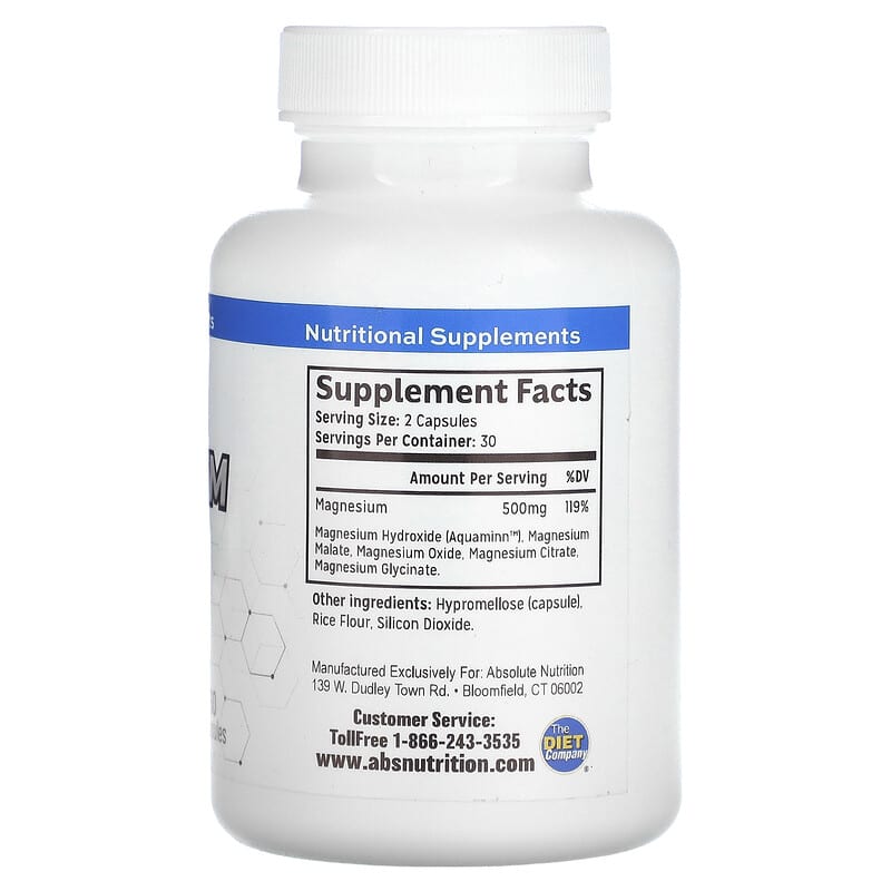 Absolute Nutrition Magnesium Complex 60 Count - High-quality Magnesium by Absolute Nutrition at BariatricPal Store