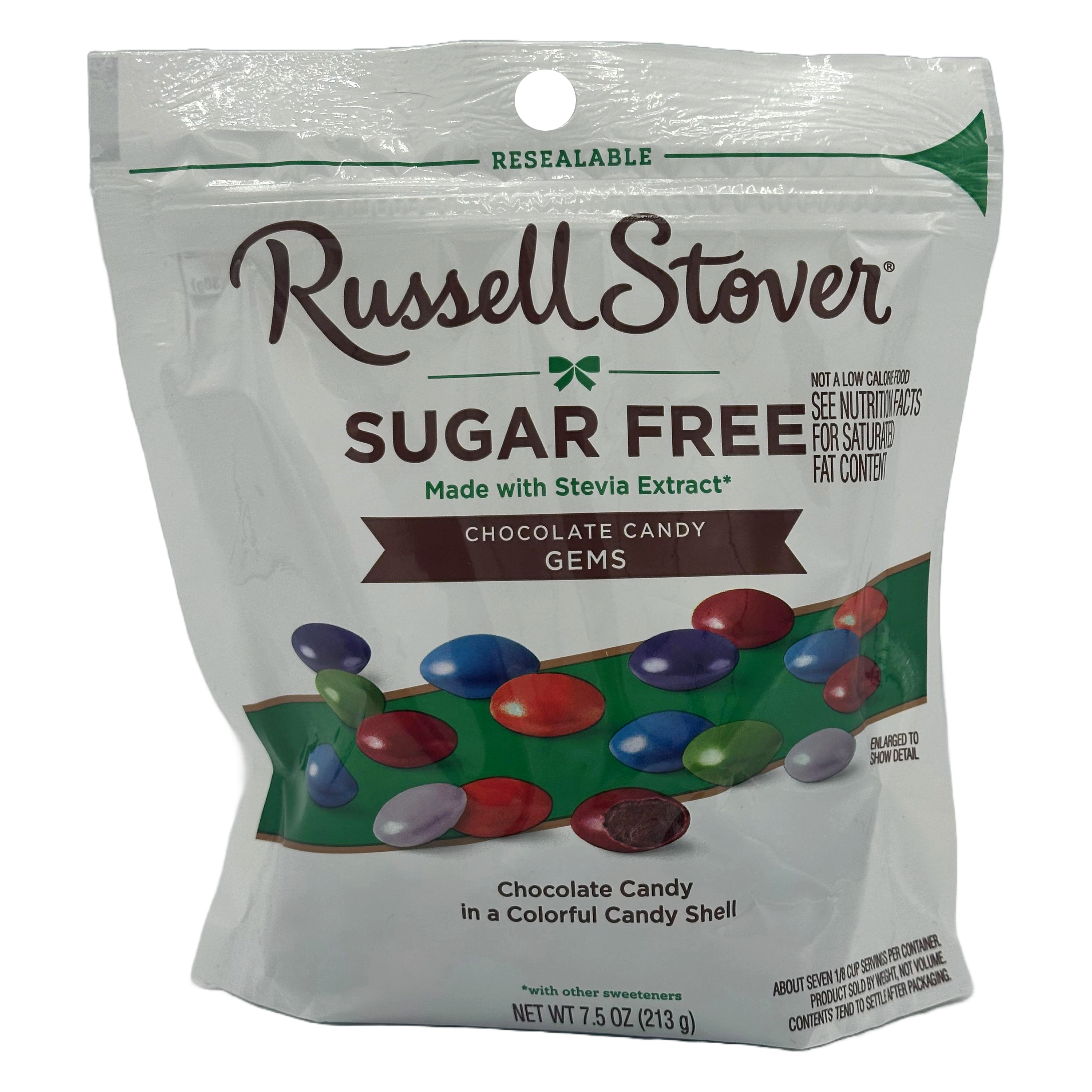 Russell Stover Sugar Free Chocolate Candy Gems 7.5 oz