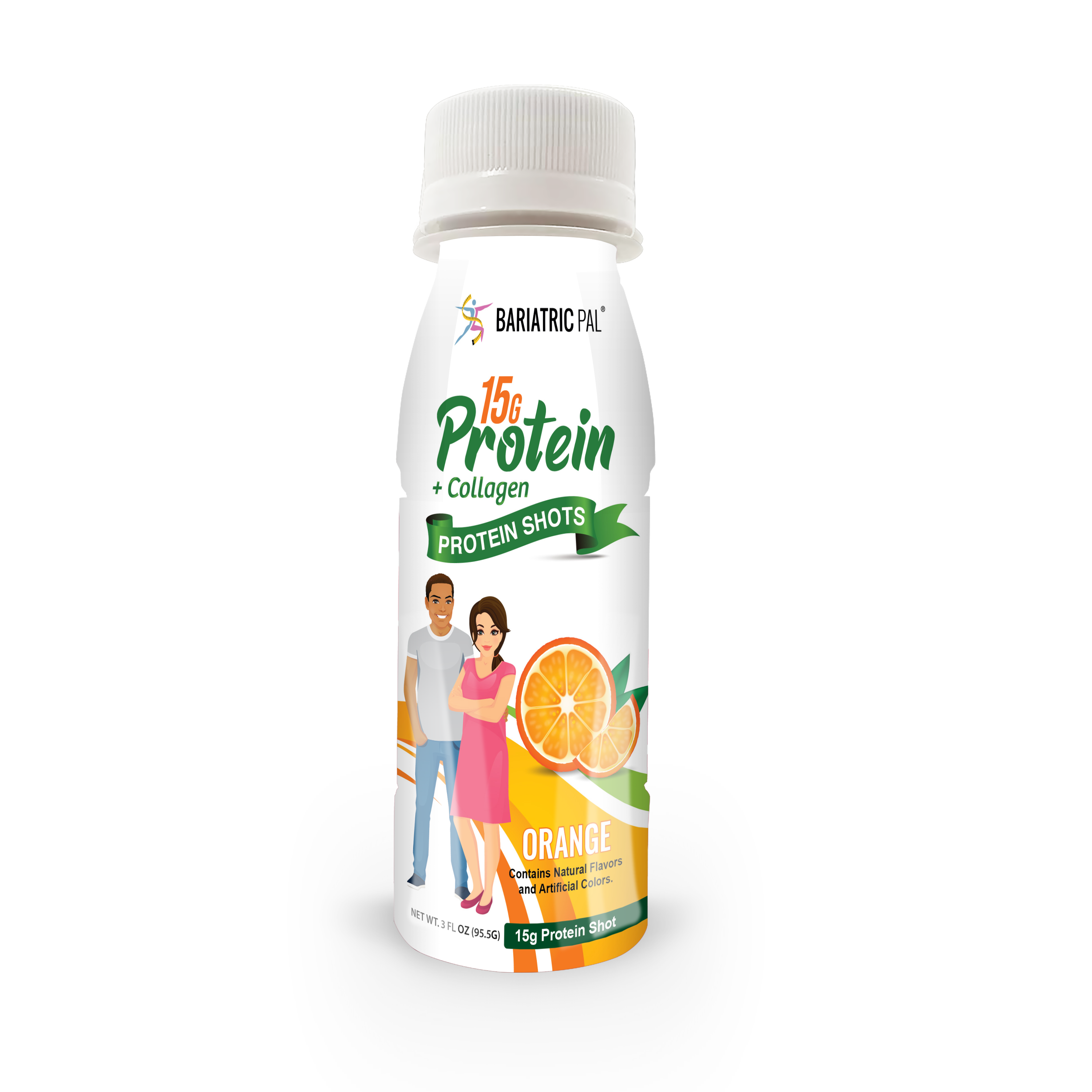 BariatricPal 15g Whey & Collagen Complete Protein Shots - Orange - High-quality Liquid Protein by BariatricPal at BariatricPal Store