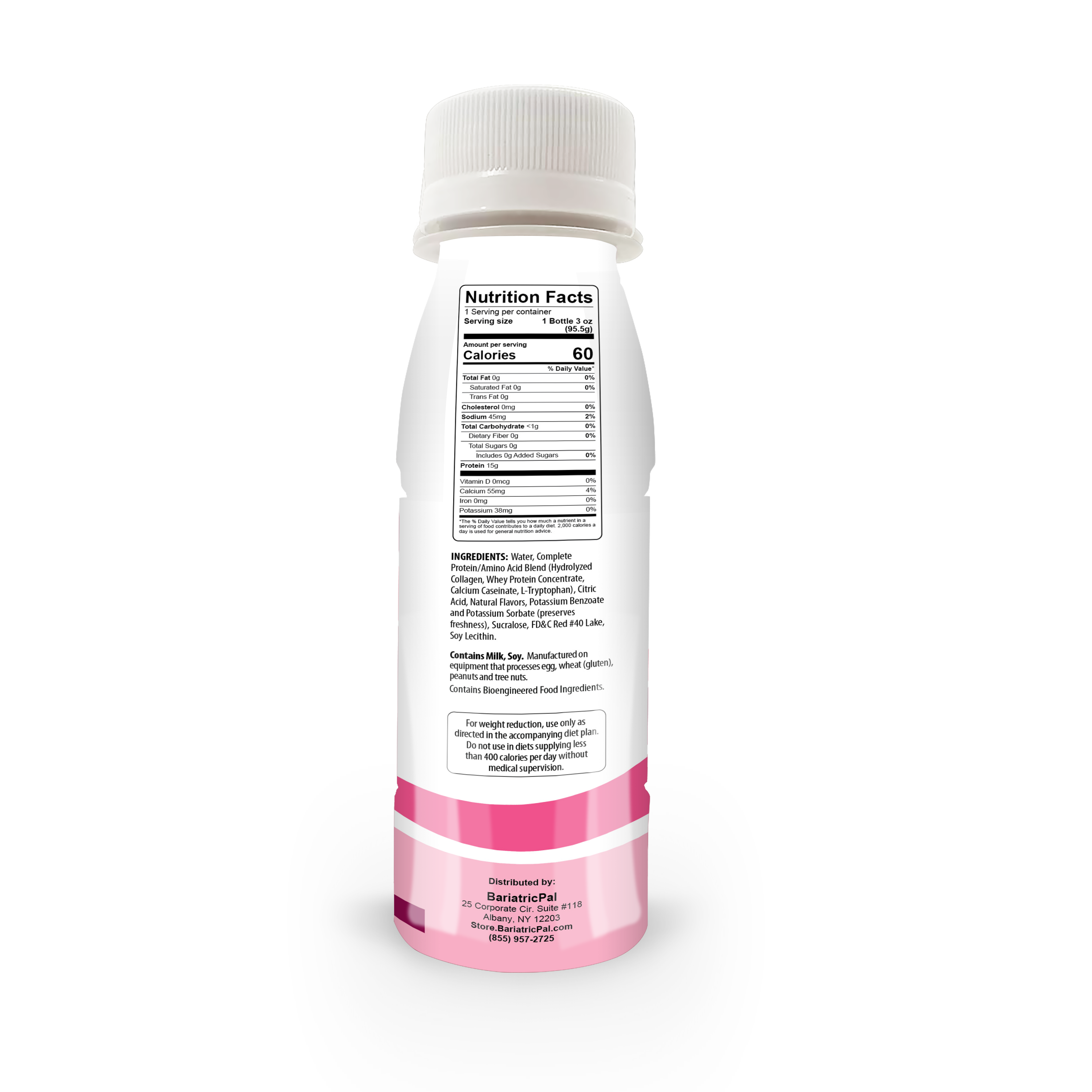 BariatricPal 15g Whey & Collagen Complete Protein Shots - Pink Lemonade - High-quality Liquid Protein by BariatricPal at BariatricPal Store