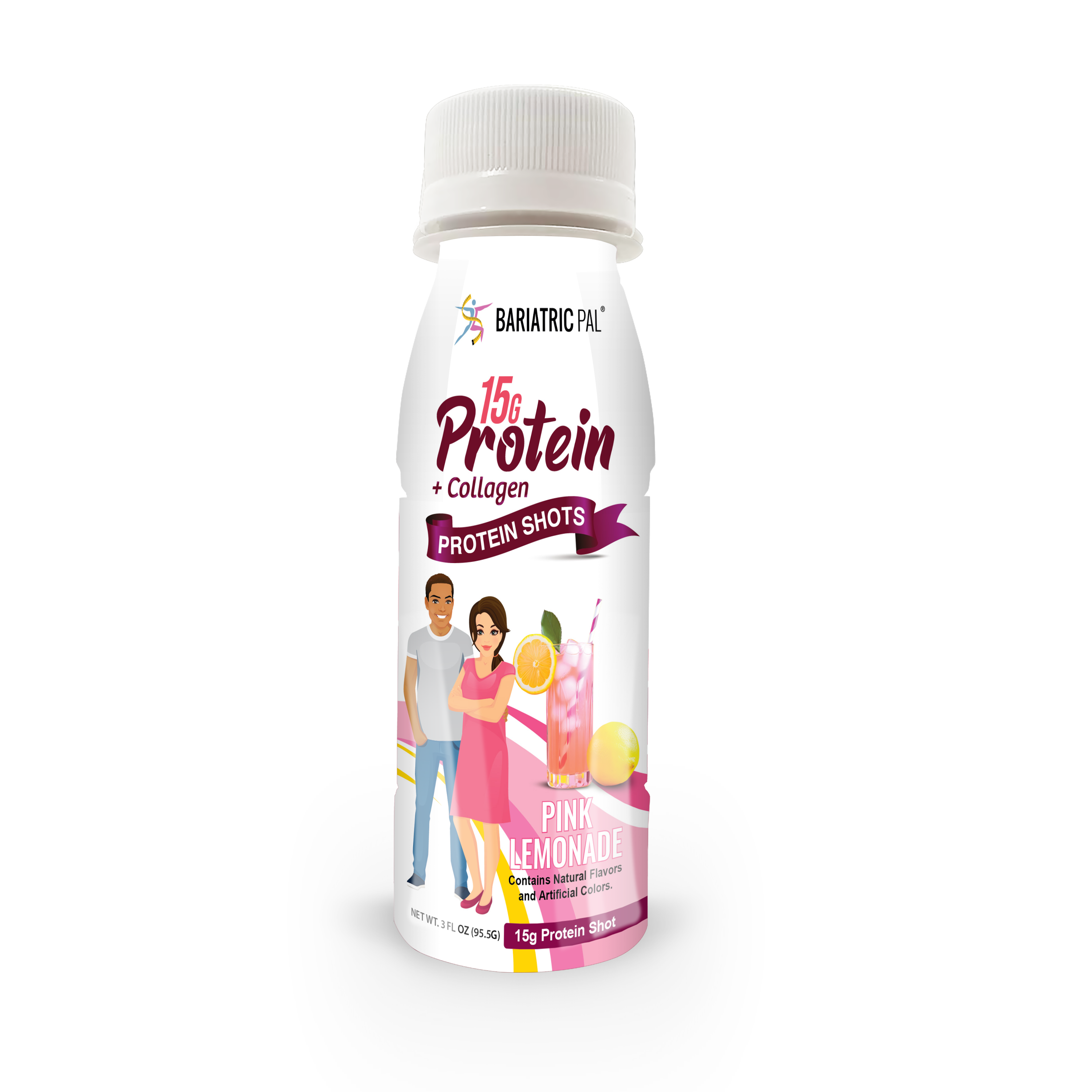 BariatricPal 15g Whey & Collagen Complete Protein Shots - Pink Lemonade