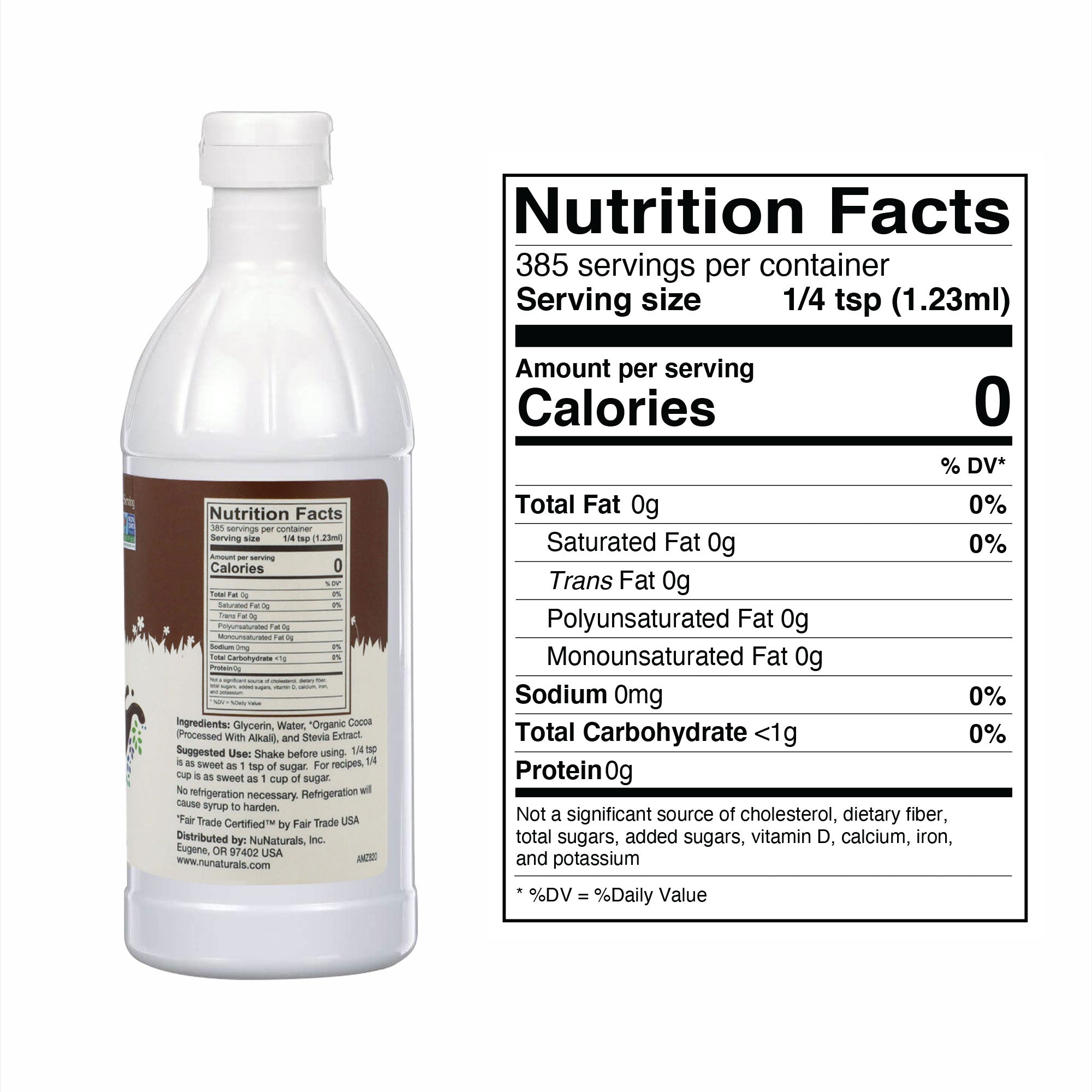 NuNaturals NuStevia Cocoa Syrup 16 fl oz. - High-quality Gluten Free by NuNaturals at BariatricPal Store