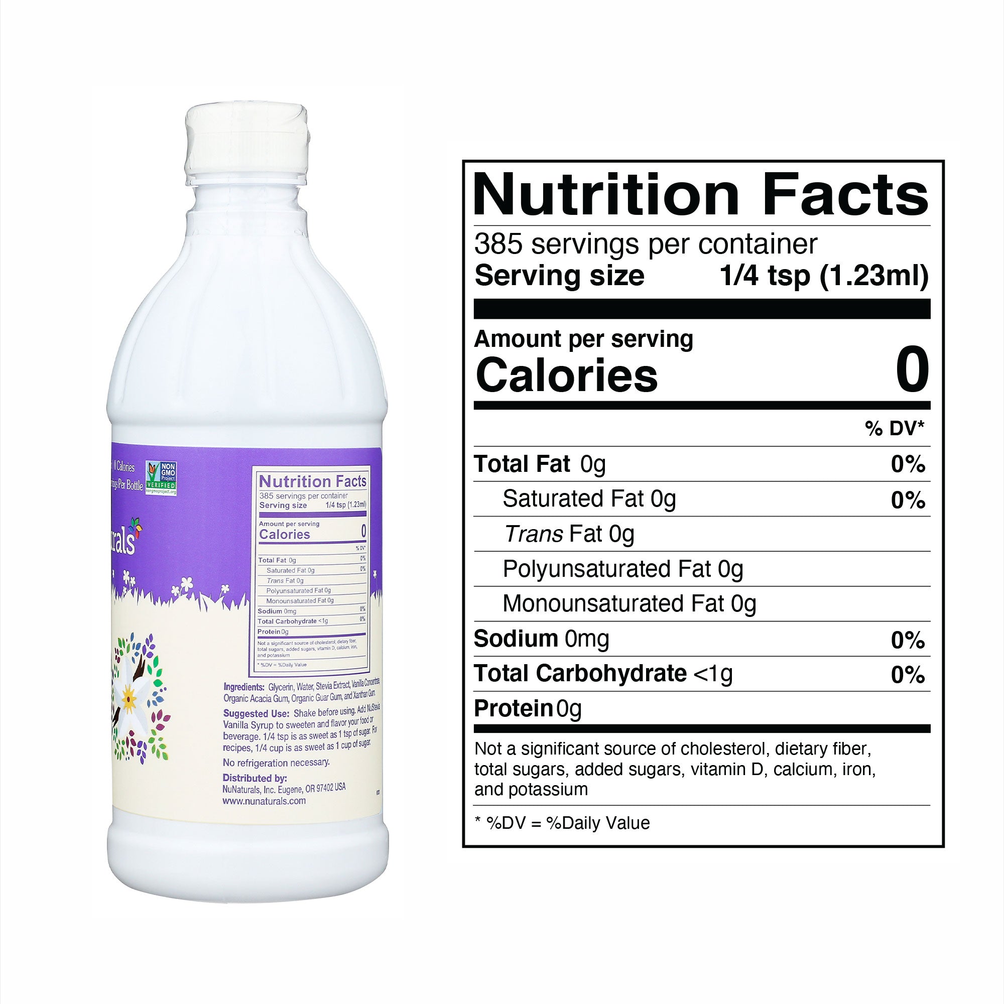 NuNaturals NuStevia Vanilla Syrup 16 fl oz. - High-quality Sweetener by NuNaturals at BariatricPal Store