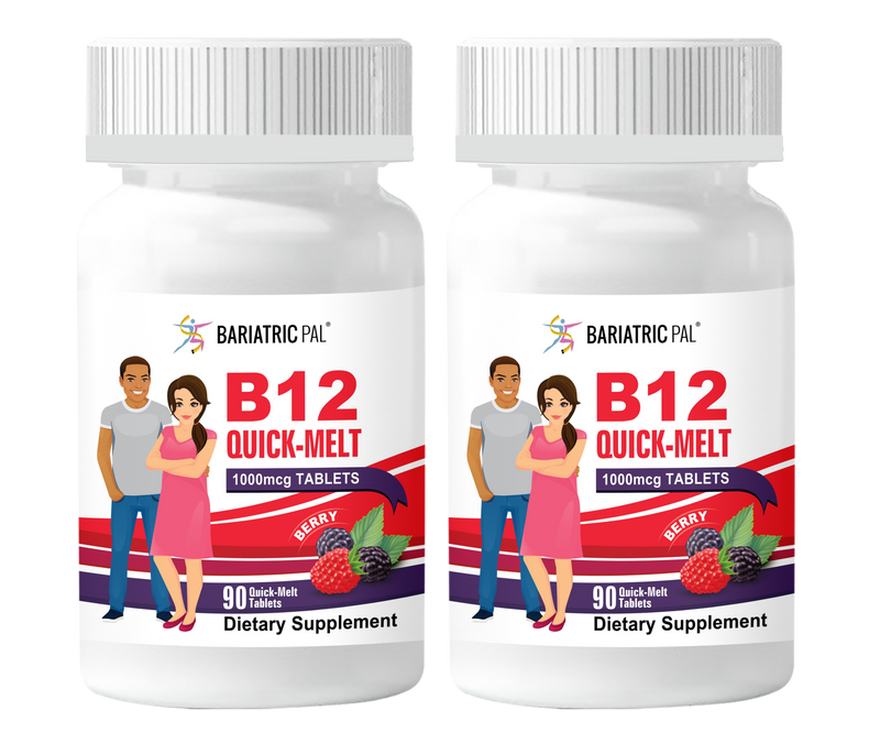 BariatricPal 1,000mcg B12 Sublingual Quick Melts - Berry
