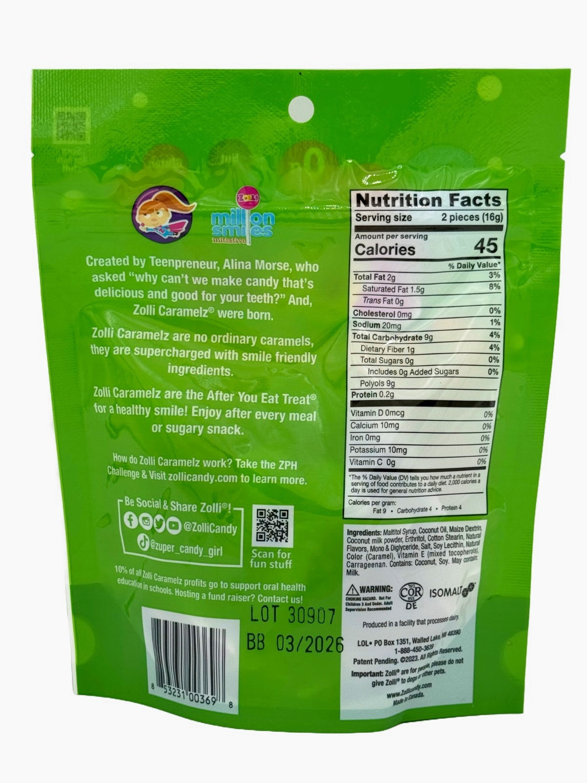 Zolli Caramelz 3 oz - High-quality Gluten Free by Zolli Pops at BariatricPal Store