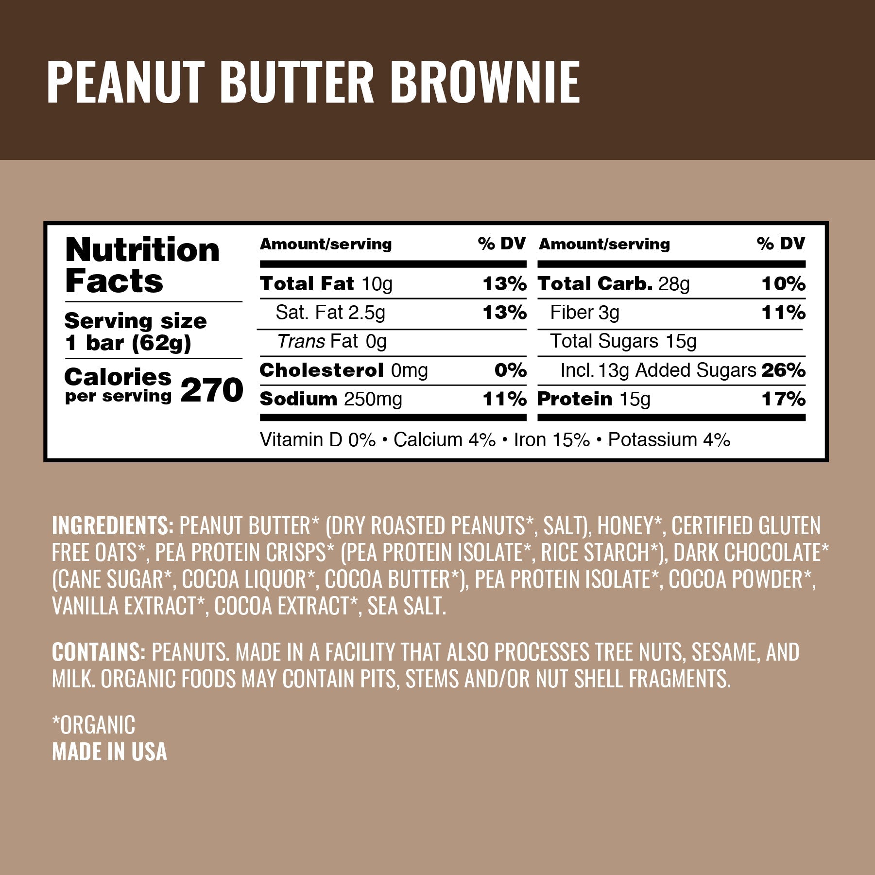 #Flavor_Peanut Butter Brownie