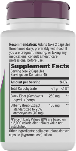 Nature's Way Bilberry Extract 90 vegan capsules