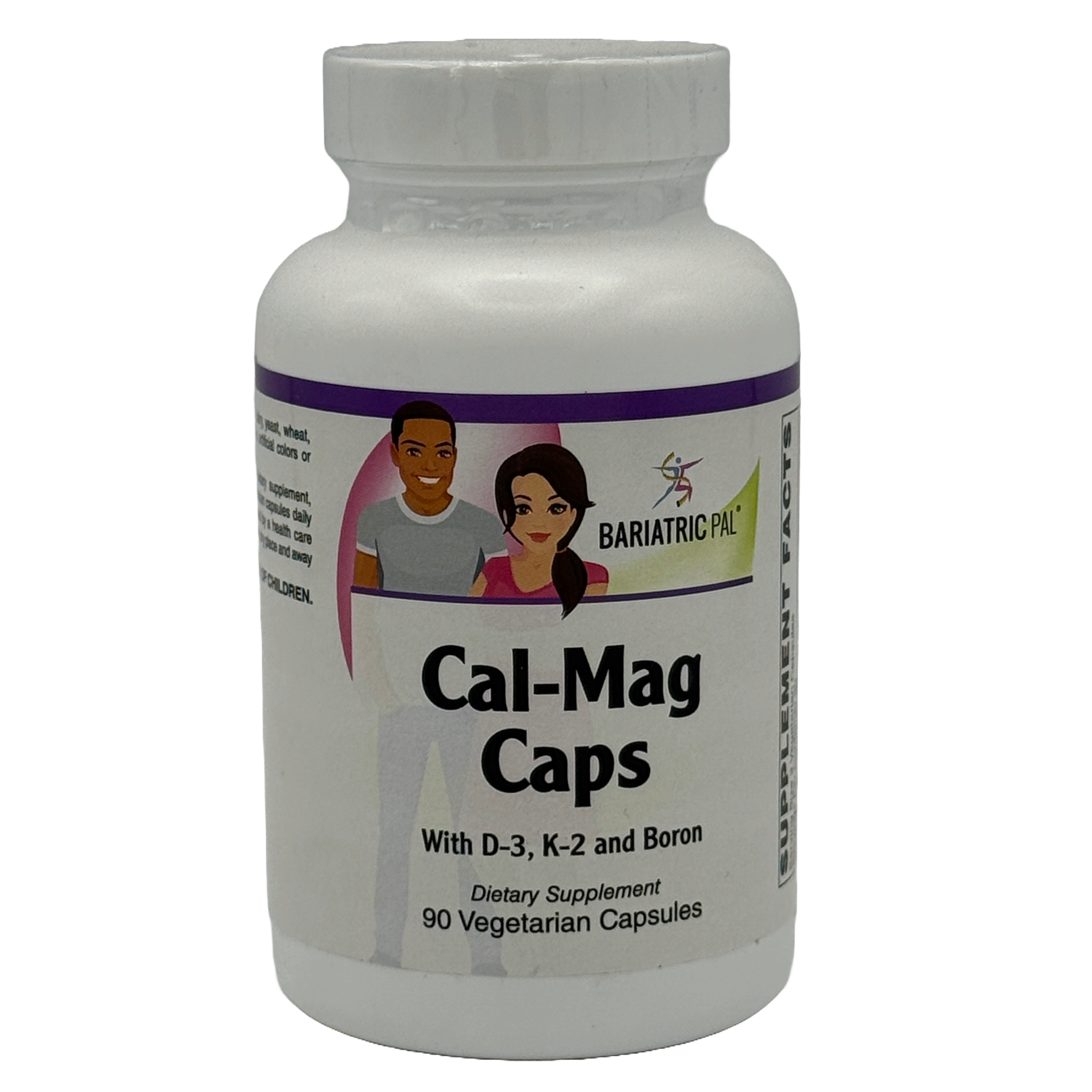 Calcium & Magnesium Vegetarian Capsules with D3, K2, and Boron by BariatricPal