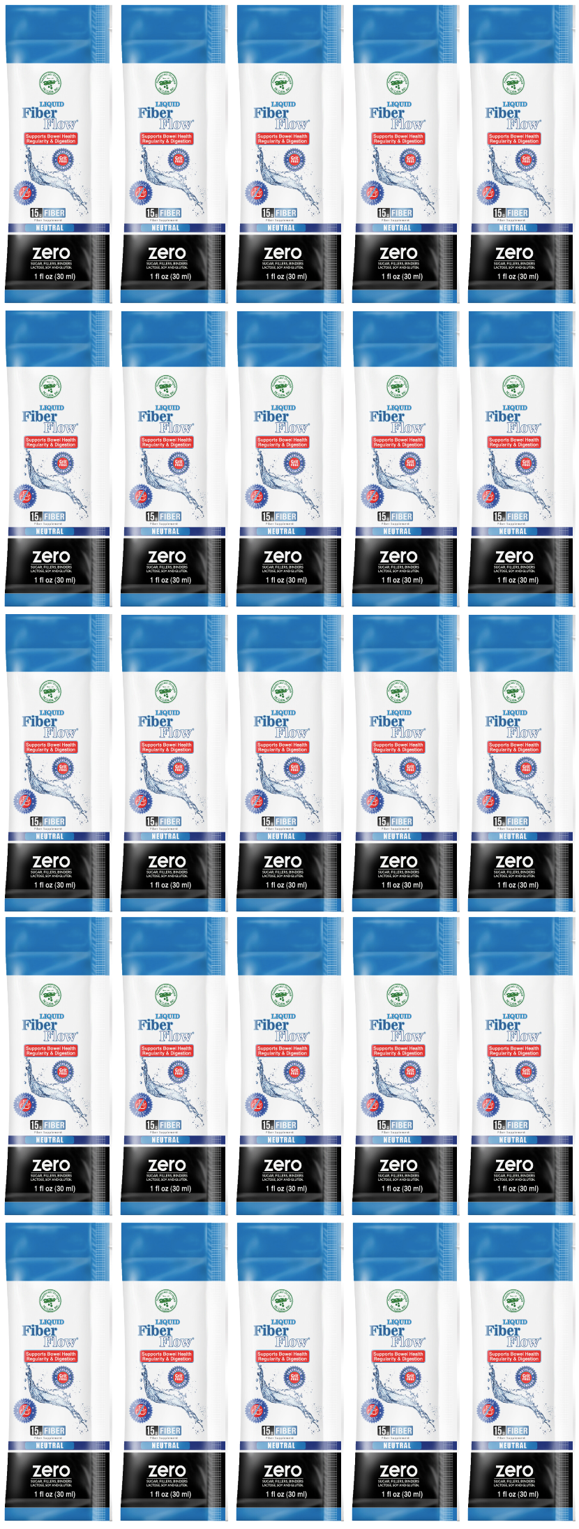 Liquid Fiber Flow® Liquid Fiber Supplement 1oz Packets by Nutritional Designs - High-quality Fiber Supplement by Nutritional Designs Inc at BariatricPal Store