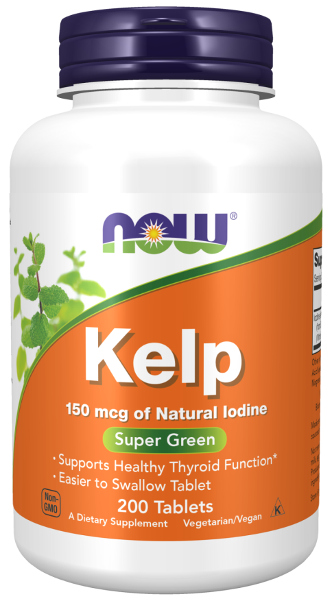 NOW Kelp 150 mcg 200 Tablets - High-quality Metabolism Booster by NOW at BariatricPal Store