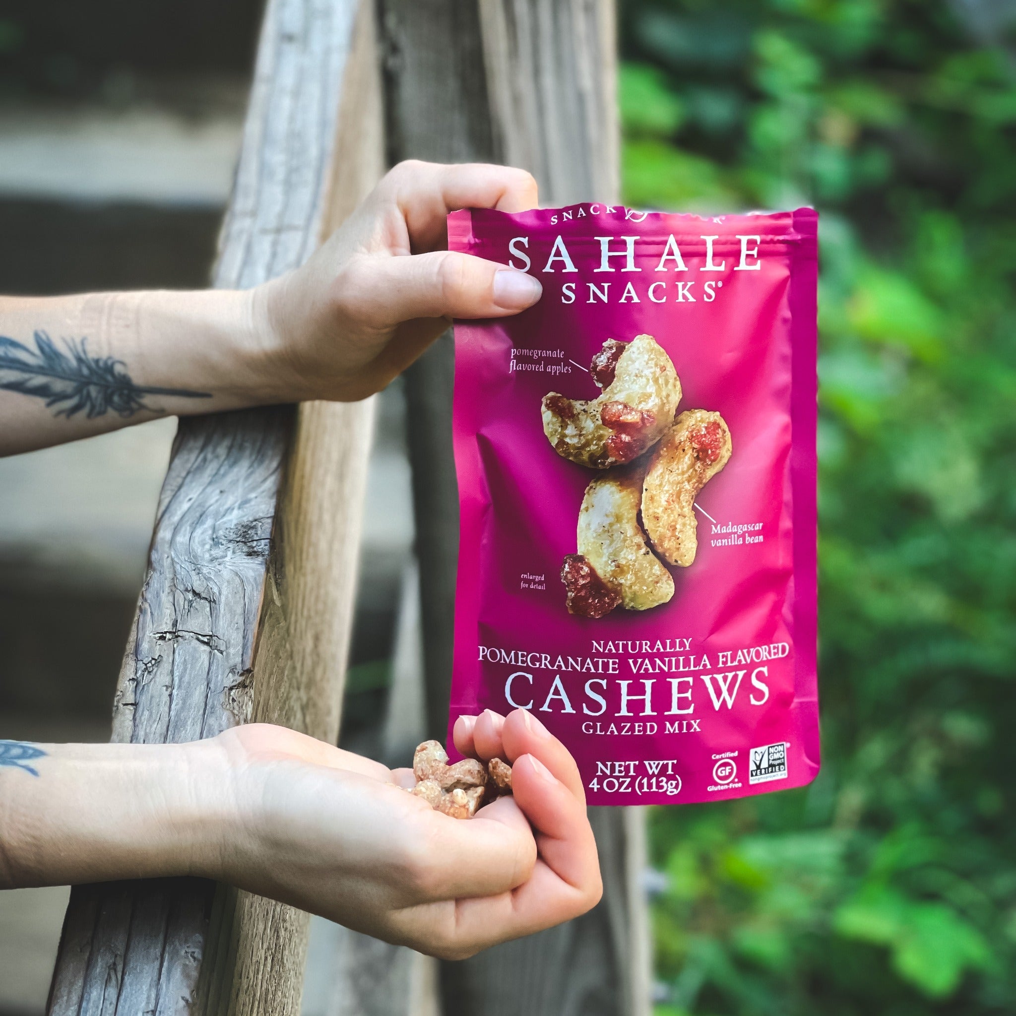 Sahale Snacks Pomegranate Vanilla Flavored Cashews Glazed Mix 4oz Bag - High-quality Nuts, Seeds and Fruits by Sahale Snacks at BariatricPal Store