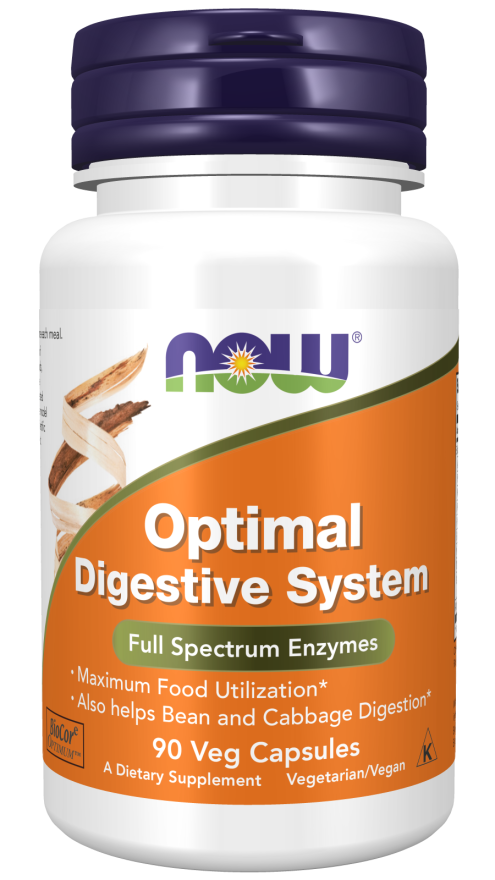 NOW Optimal Digestive System 90 Veg Capsules - High-quality Digestive Enzymes by NOW at BariatricPal Store