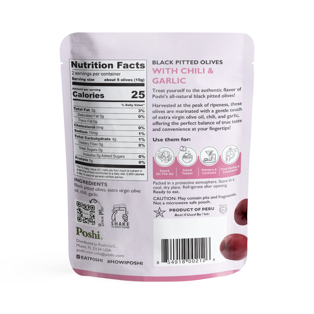 #Flavor_Black Olives - Chili & Garlic, 1.10 oz