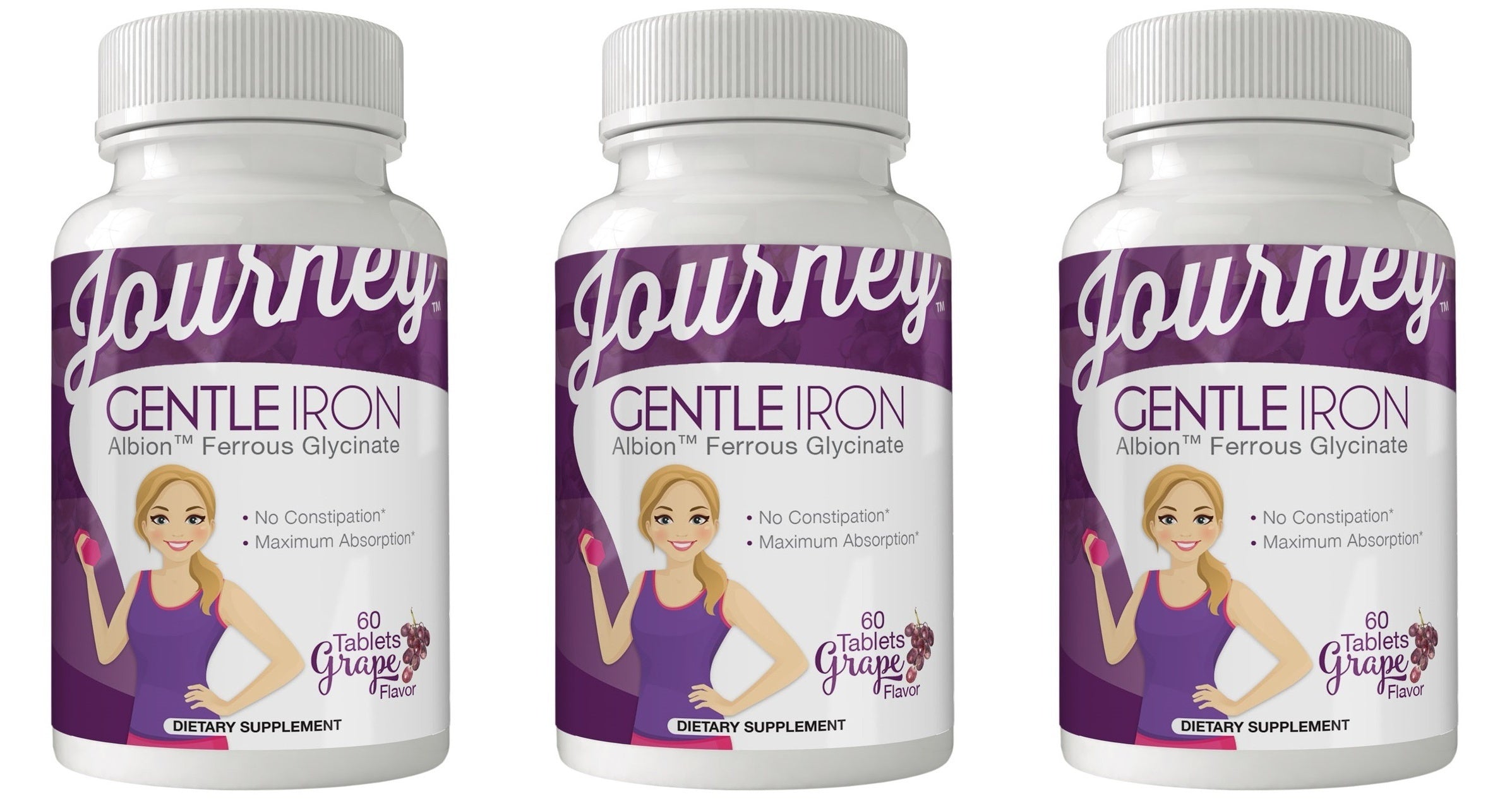 Journey Gentle Iron Grape Melt Tablets by Bariatric Eating - High-quality Vitamins by Bariatric Eating at BariatricPal Store
