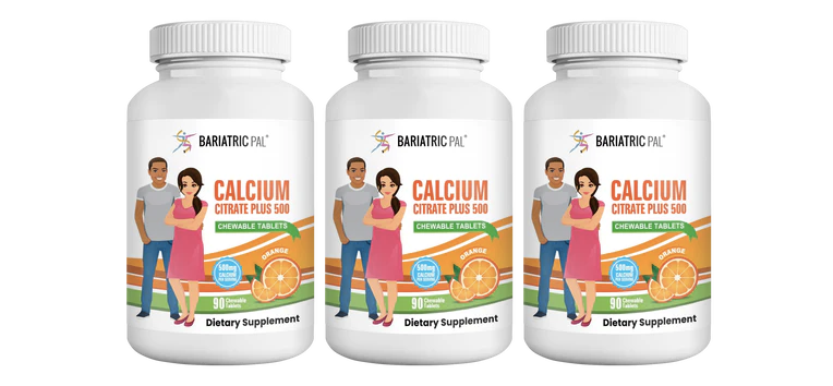 BariatricPal Calcium Citrate 500mg Chewable Tablets - Orange (Brand New!) - High-quality Calcium by BariatricPal at BariatricPal Store