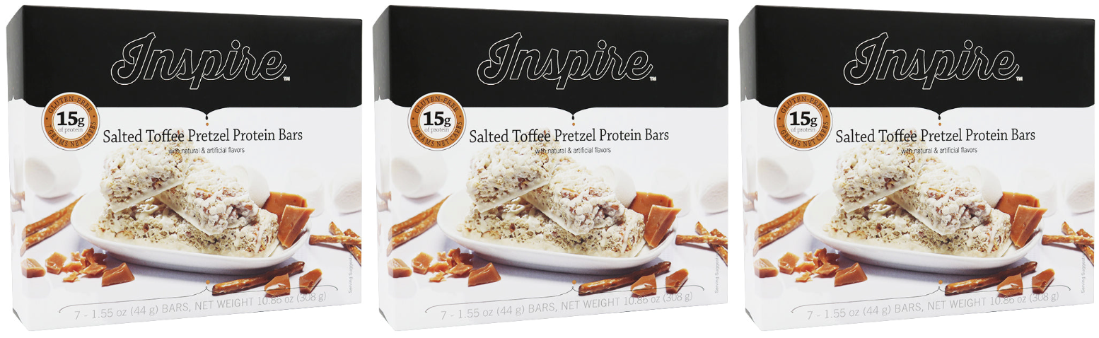 Inspire 15g Protein & Fiber Bars by Bariatric Eating - Salted Toffee Pretzel - High-quality Protein Bars by Bariatric Eating at BariatricPal Store