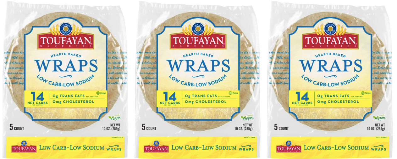 Toufayan Bakeries Low Carb/Low Sodium Wrap