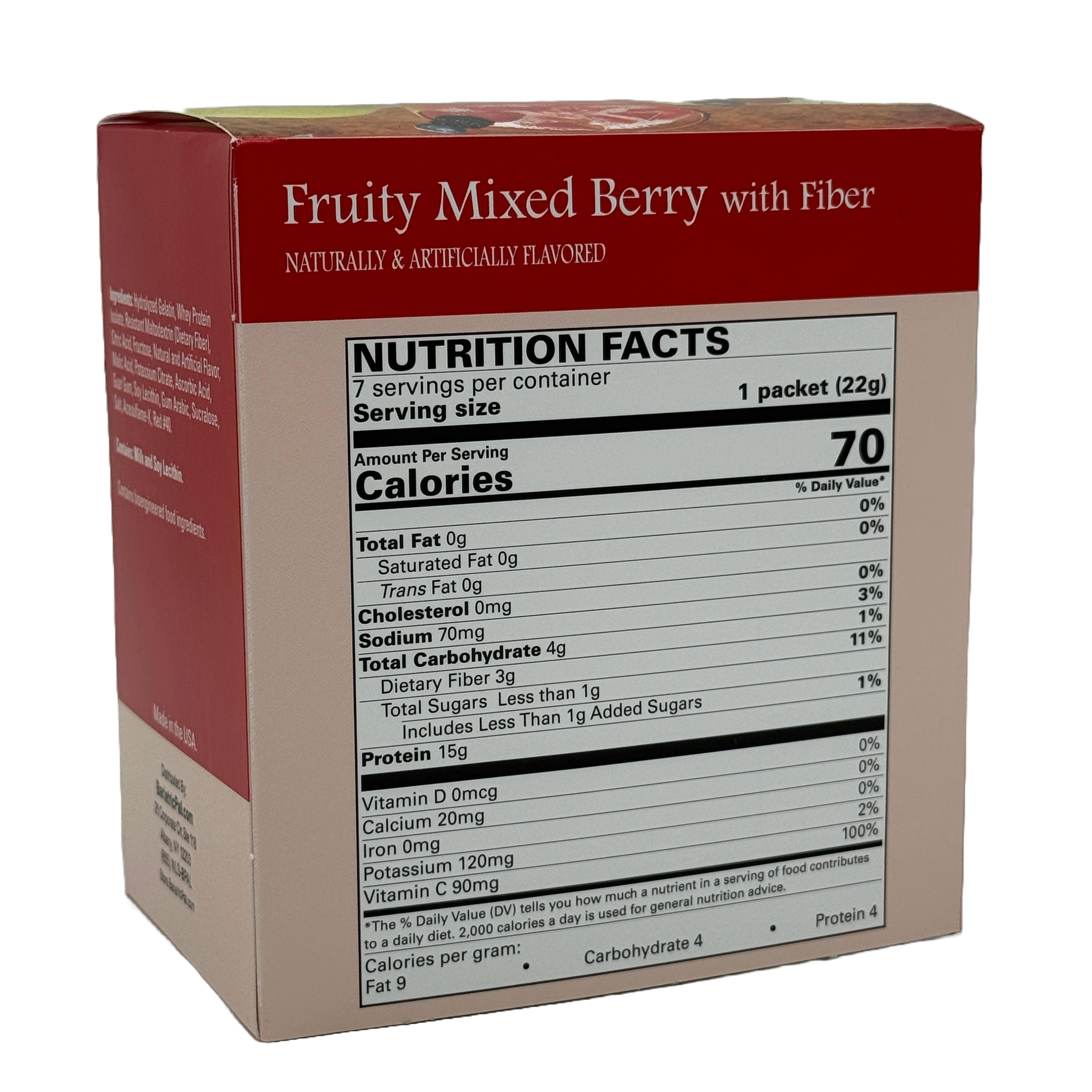 BariatricPal 15g Protein Fruit Drink - Fruity Mixed Berry (Aspartame-Free)